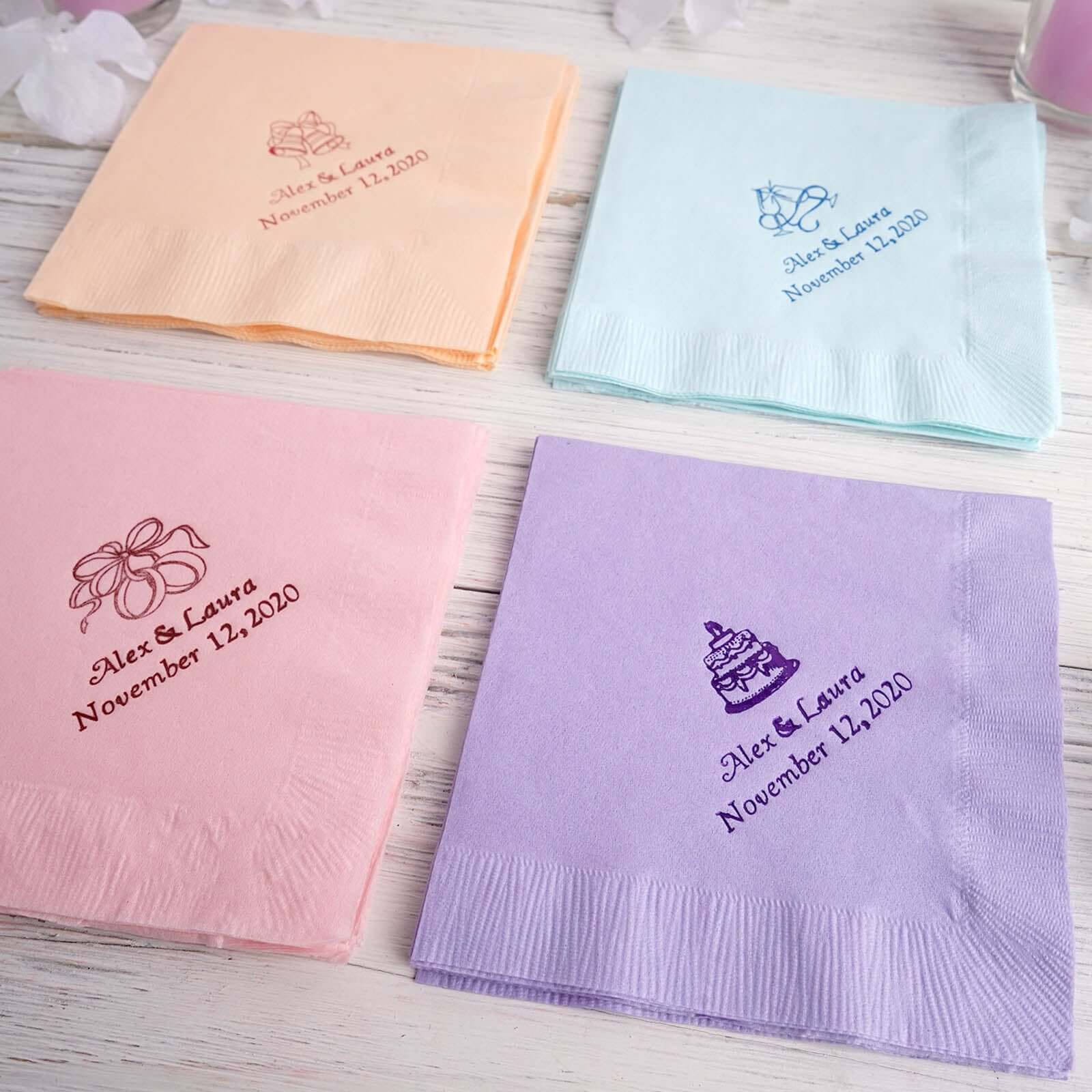 100-Pack Paper Cocktail Napkins Personalized Large Emblem - Custom Napkins for Special Occasions - Image 6