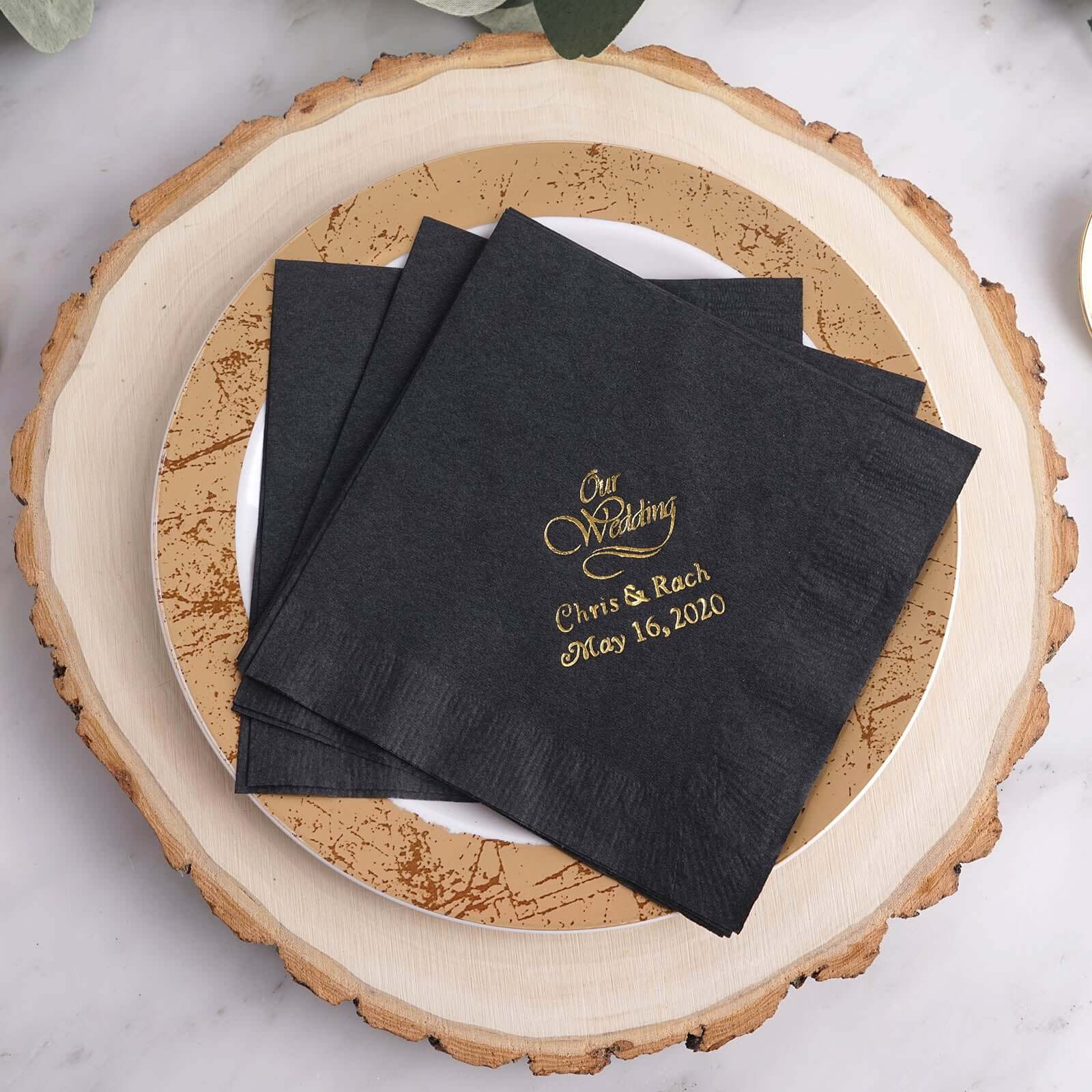 100-Pack Paper Cocktail Napkins Personalized Large Emblem - Custom Napkins for Special Occasions - Image 7