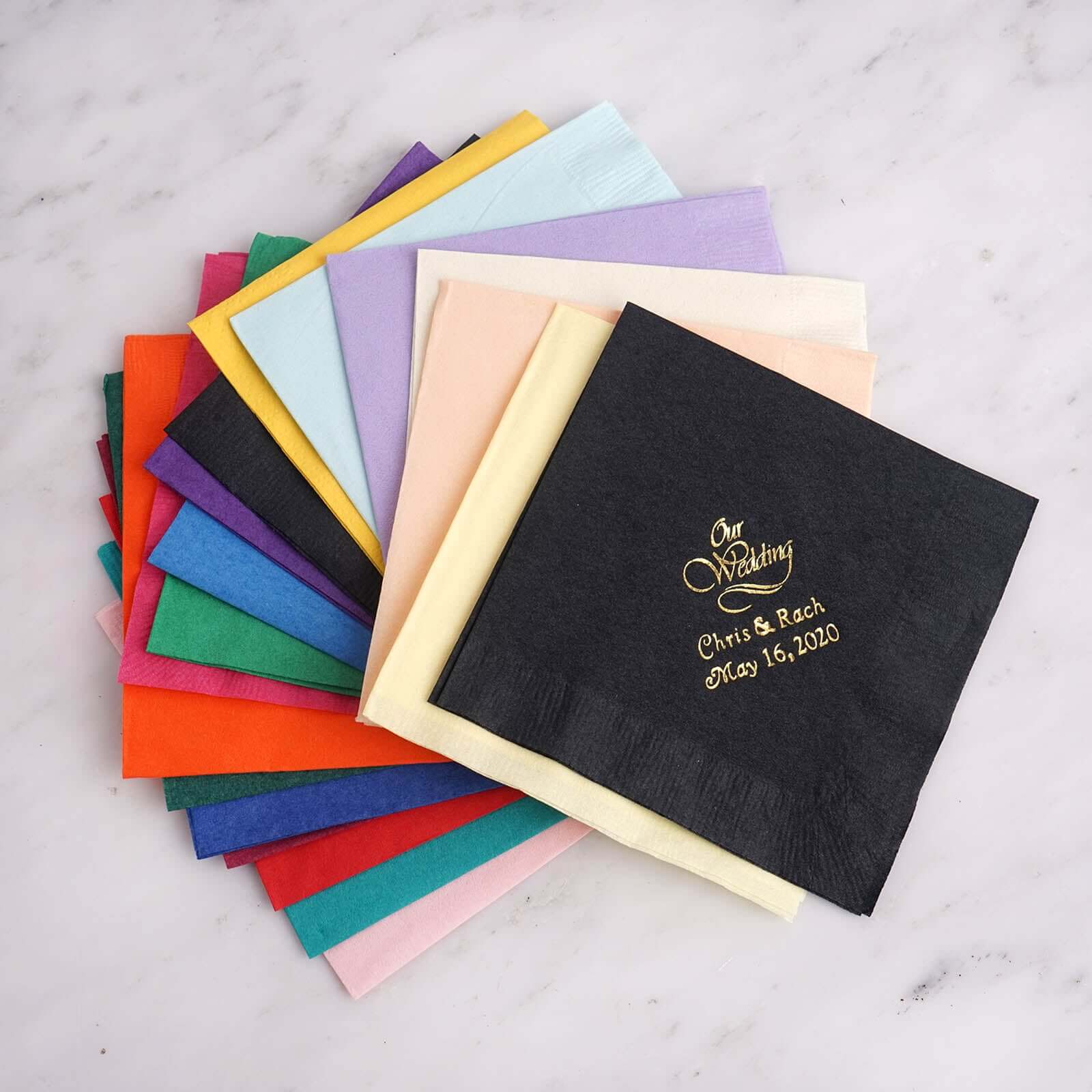 100-Pack Paper Cocktail Napkins Personalized Large Emblem - Custom Napkins for Special Occasions - Image 9