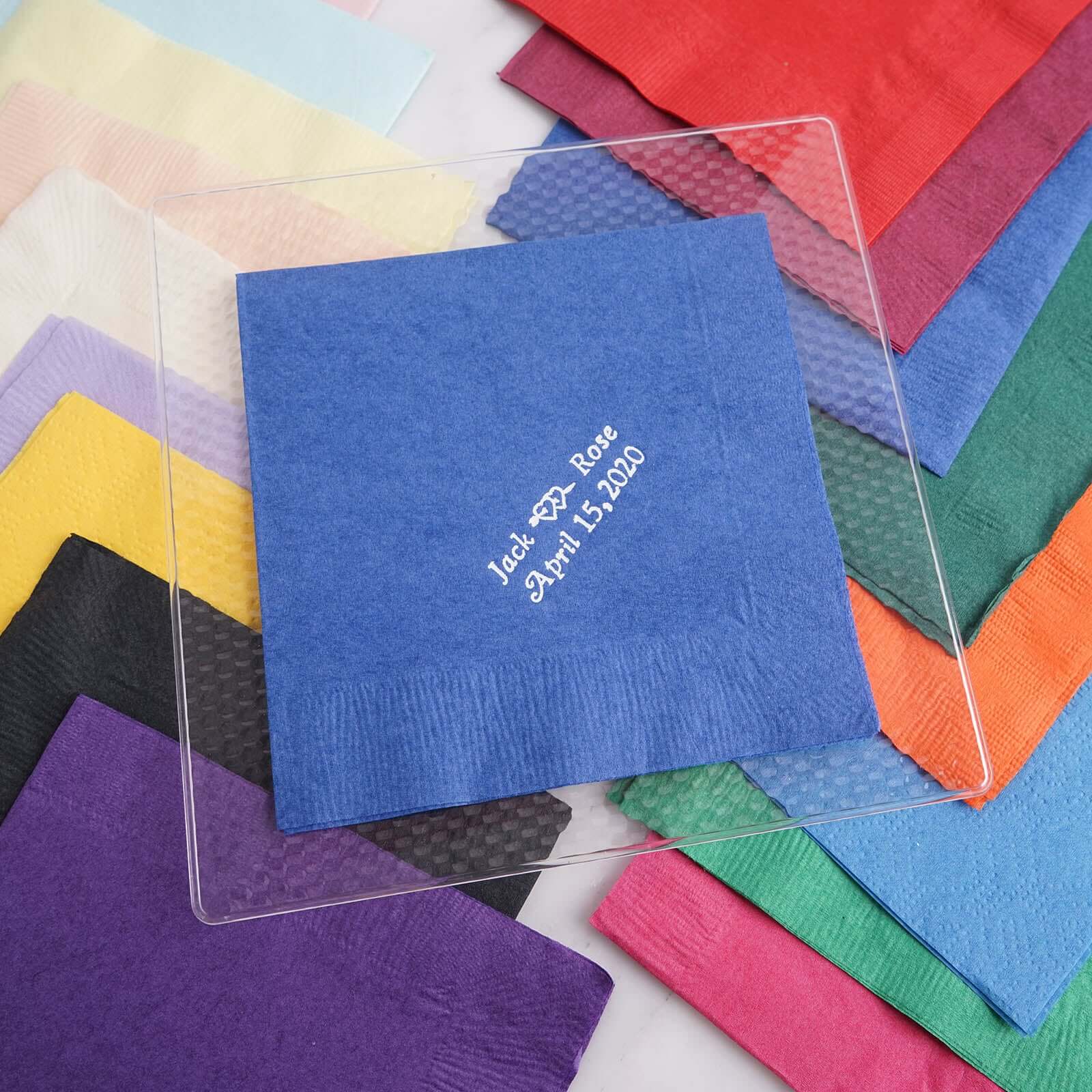 100-Pack Paper Cocktail Napkins Personalized Small Emblem - Custom Napkins for Weddings - Image 13