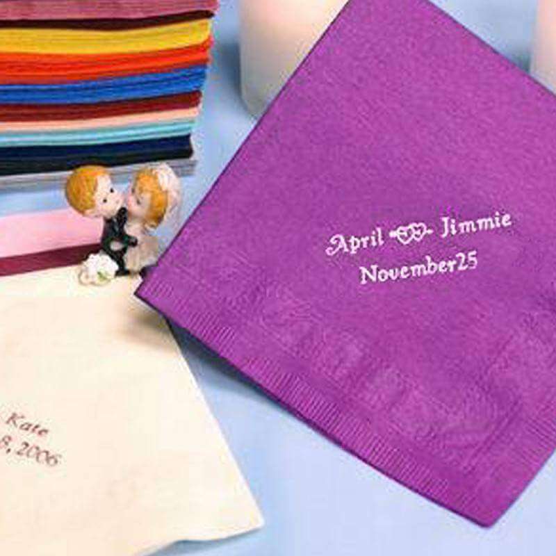100-Pack Paper Cocktail Napkins Personalized Small Emblem - Custom Napkins for Weddings - Image 14