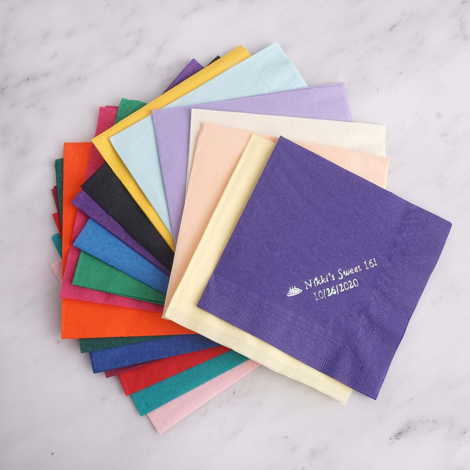 100-Pack Paper Cocktail Napkins Personalized Small Emblem - Custom Napkins for Weddings - Image 3