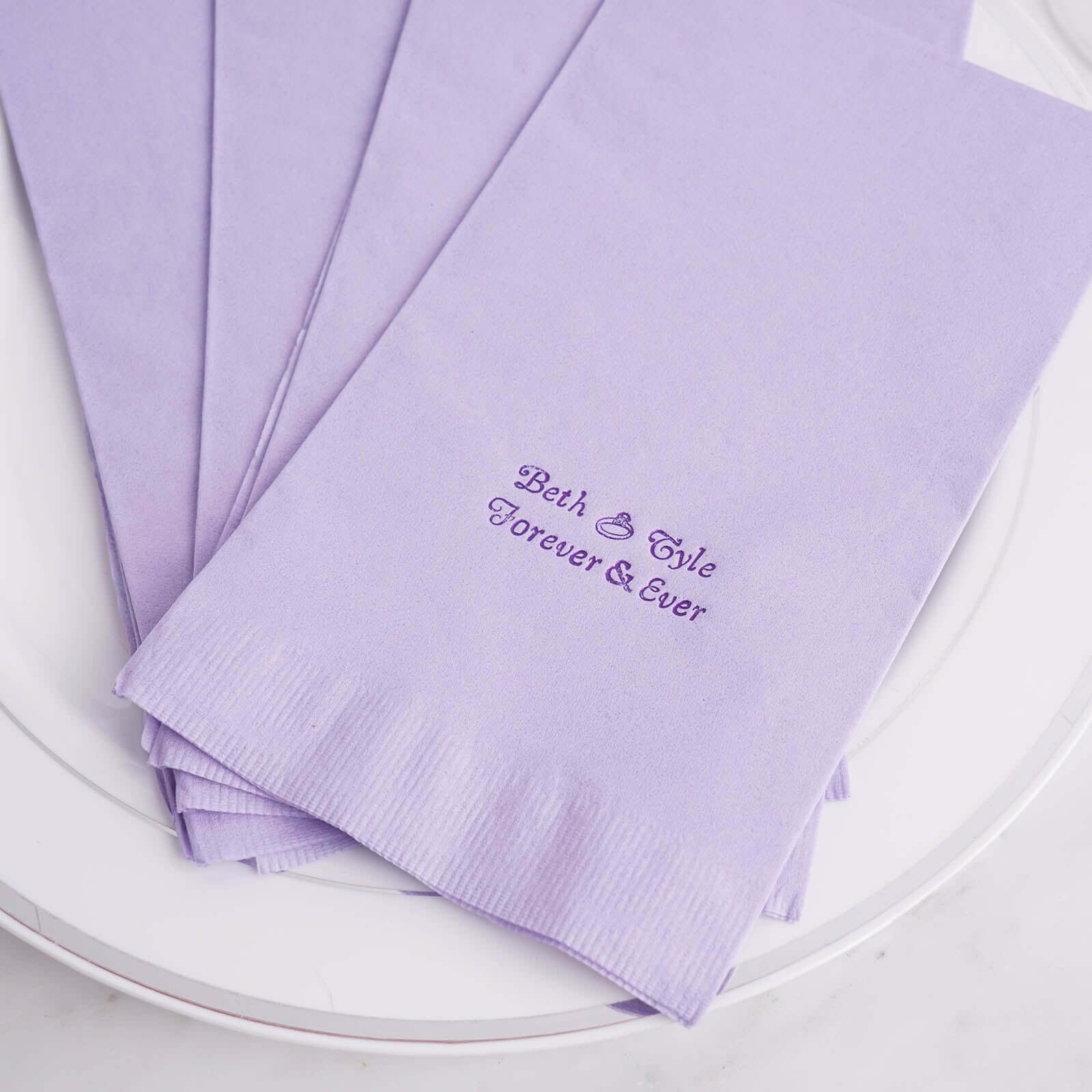 100-Pack Paper Dinner Napkins Personalized Small Emblem - Custom Wedding Napkins for Parties - Image 6