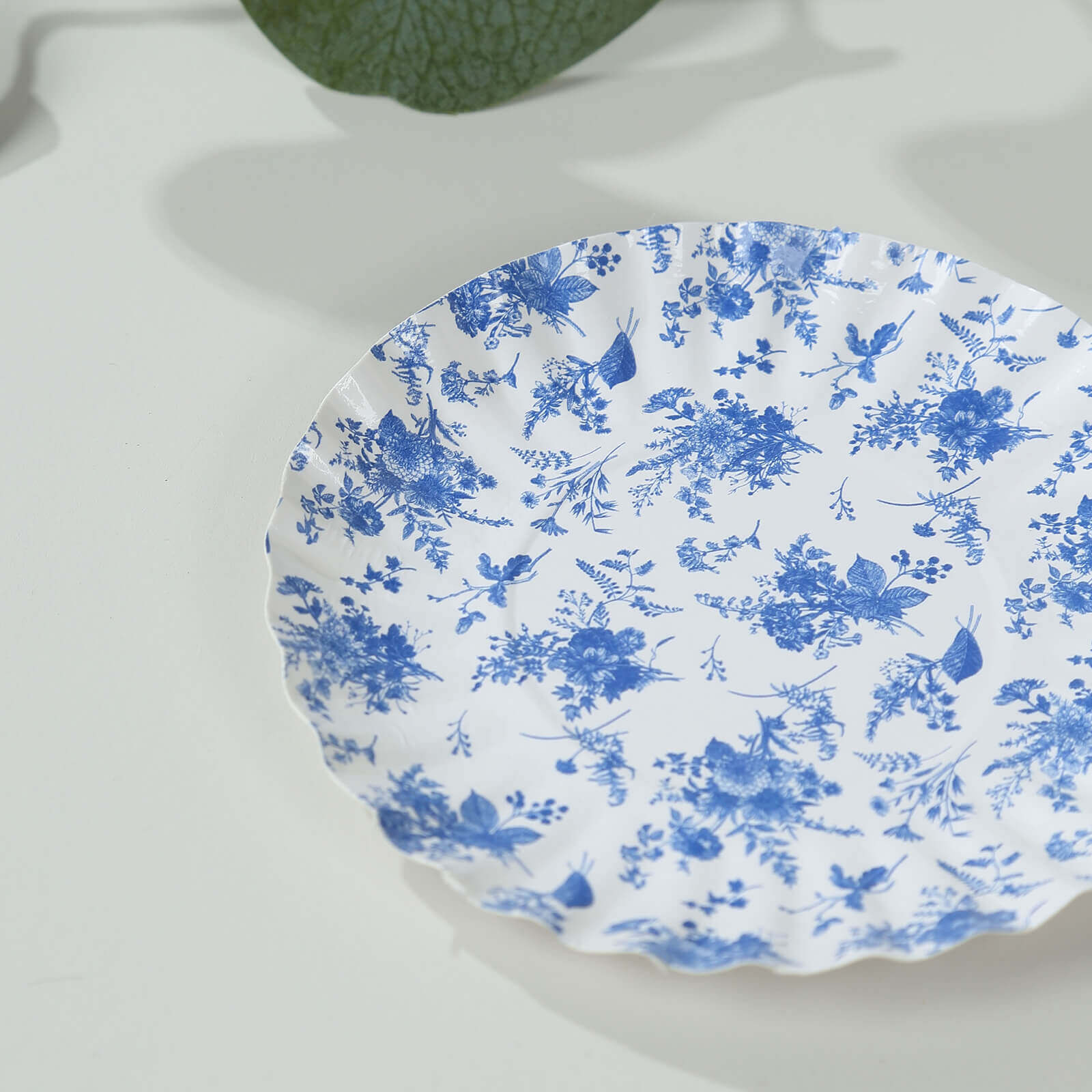 100-Pack Paper Round Plates 3.5" White with Blue French Toile Design & Scalloped Rim - 250GSM Disposable Mini Dessert Party Plates for Tapas, Appetizers & Finger Foods - Image 13