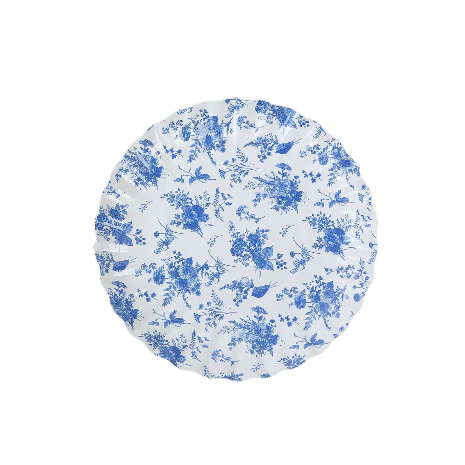 100-Pack Paper Round Plates 3.5" White with Blue French Toile Design & Scalloped Rim - 250GSM Disposable Mini Dessert Party Plates for Tapas, Appetizers & Finger Foods - Image 7