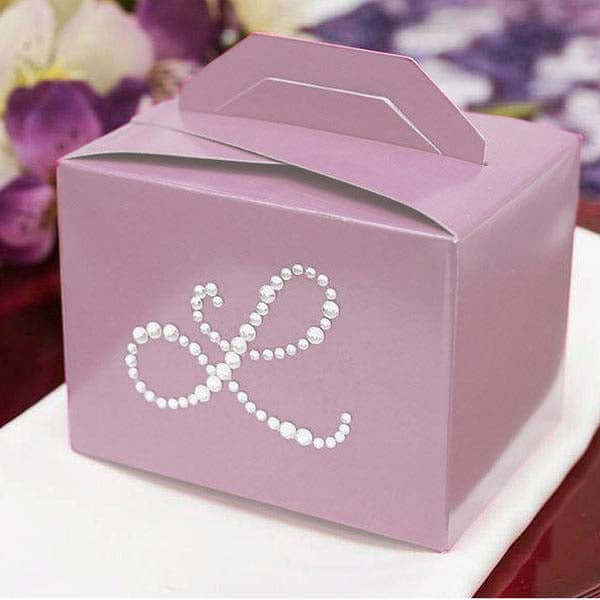 100 Pack Personalized Diamond Monogram Tote Wedding Favor Gift Boxes - Image 4