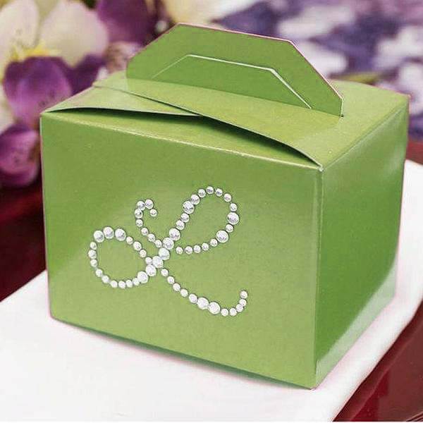 100 Pack Personalized Diamond Monogram Tote Wedding Favor Gift Boxes - Image 6