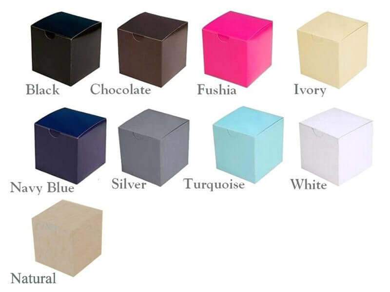 100 Pack Personalized Diamond Monogram Wedding Favor Gift Boxes 3"x3"x3" - Image 6