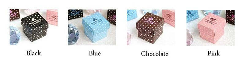 100 Pack Personalized Polka Dot Wedding Favor Party Gift Boxes - Image 3