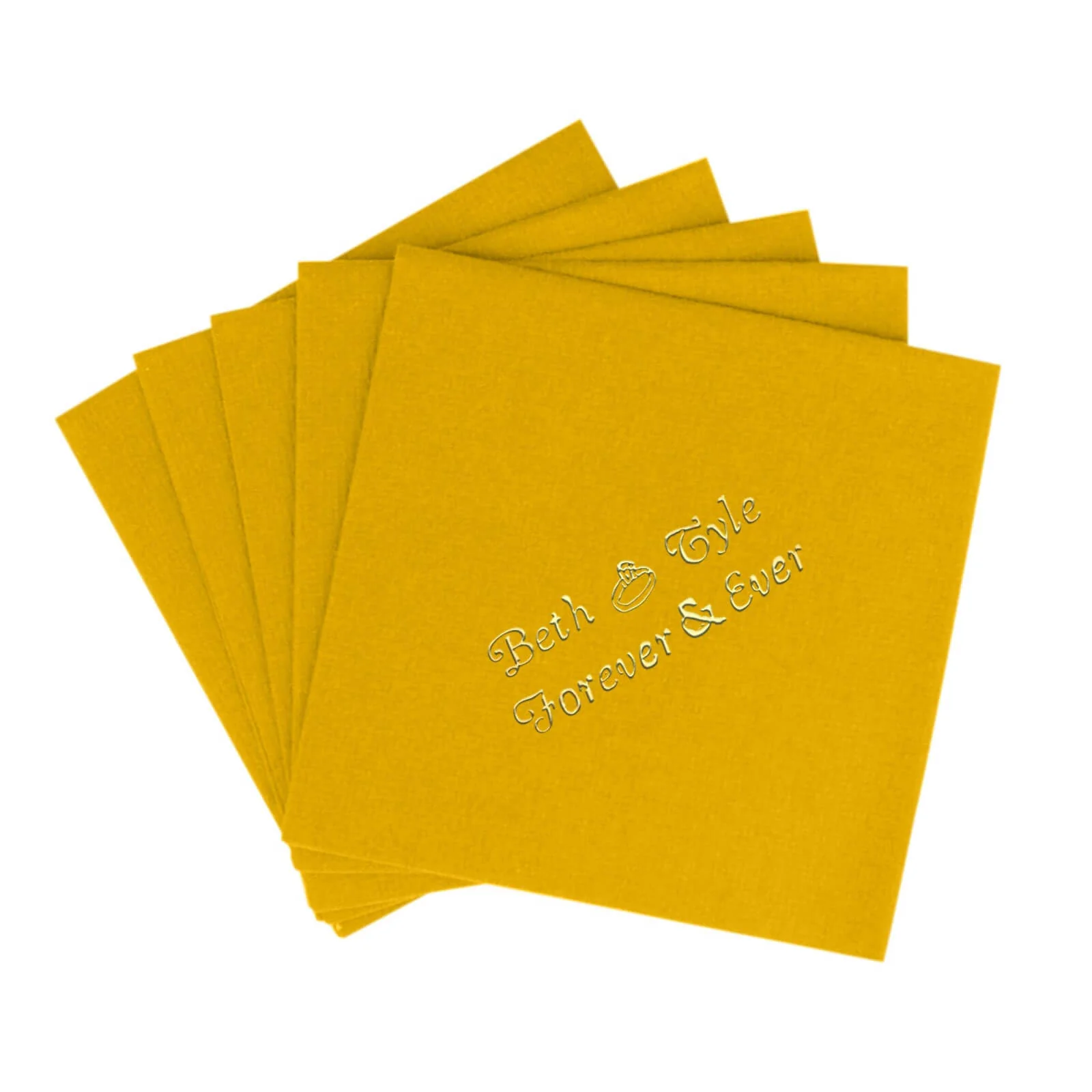 100-Pack Soft Airlaid Paper Beverage Napkins Personalized Small Emblem - Highly Absorbent Custom Napkins - Image 12