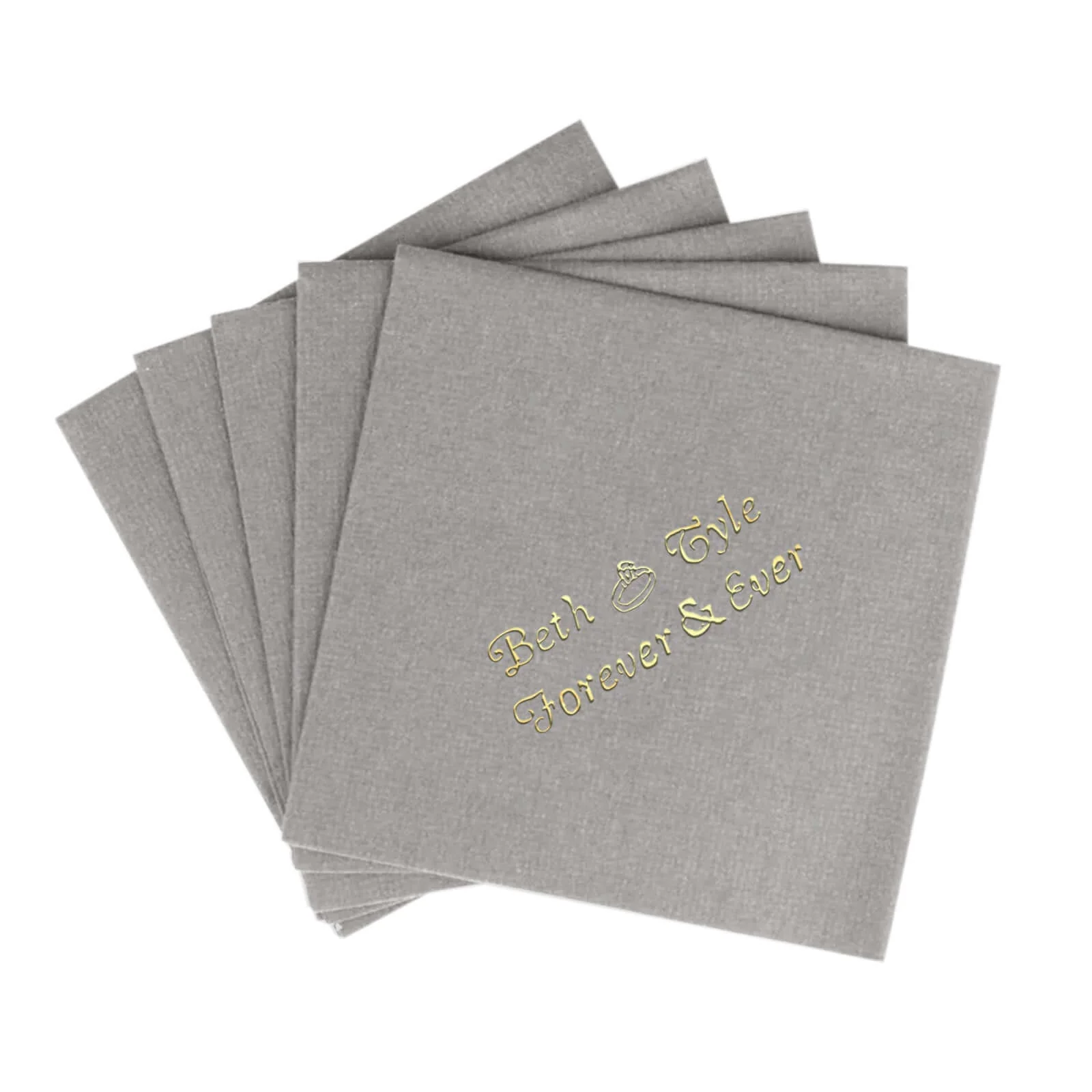 100-Pack Soft Airlaid Paper Beverage Napkins Personalized Small Emblem - Highly Absorbent Custom Napkins - Image 24