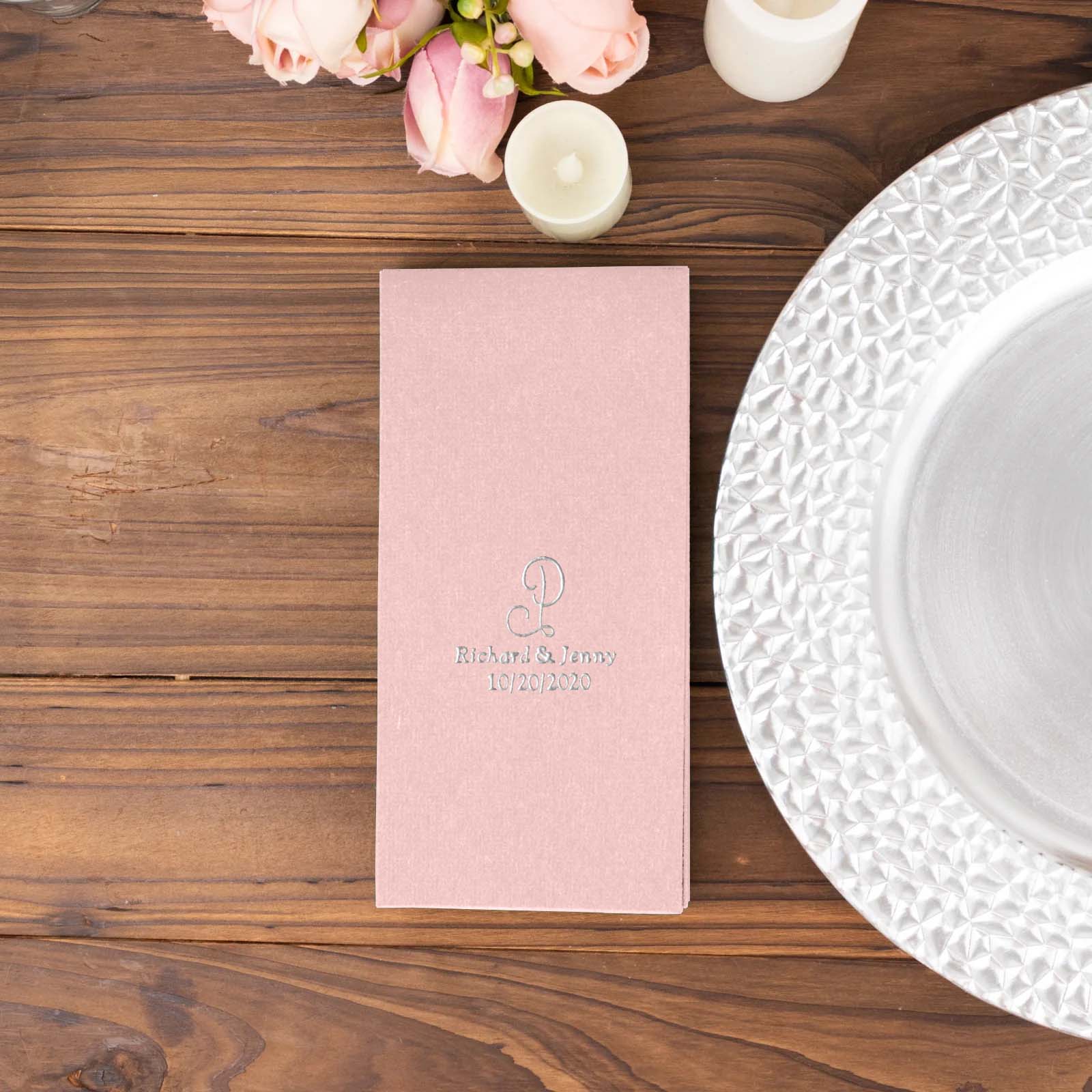 100-Pack Soft Airlaid Paper Dinner Napkins Personalized Monogram - Custom Highly Absorbent Napkins for Events - Image 4