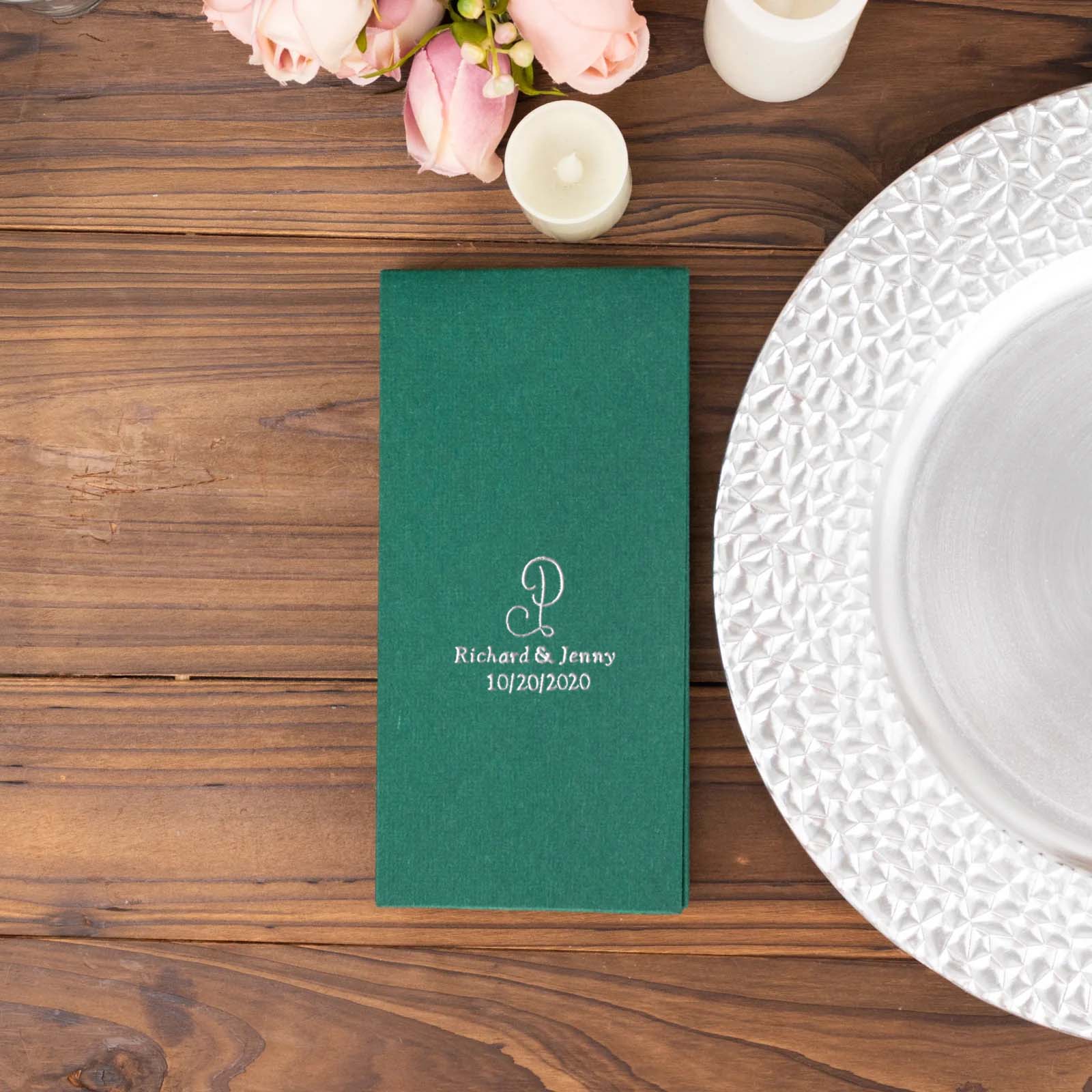 100-Pack Soft Airlaid Paper Dinner Napkins Personalized Monogram - Custom Highly Absorbent Napkins for Events - Image 7