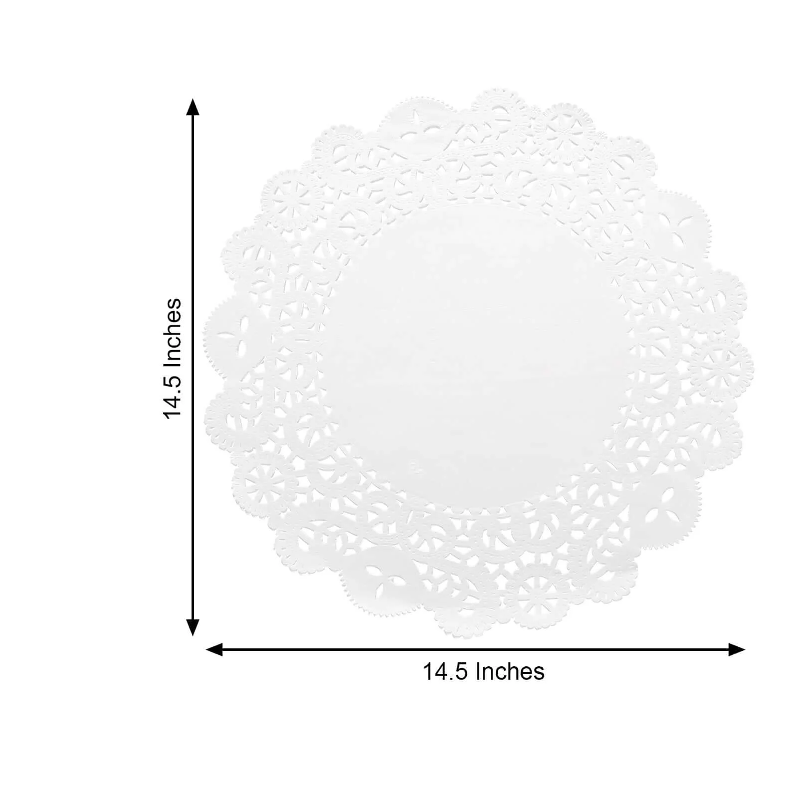 100 Pcs Paper Round Placemats 14" White - Food Grade Lace Paper Doilies for Desserts, Crafts & Table Decor - Image 3