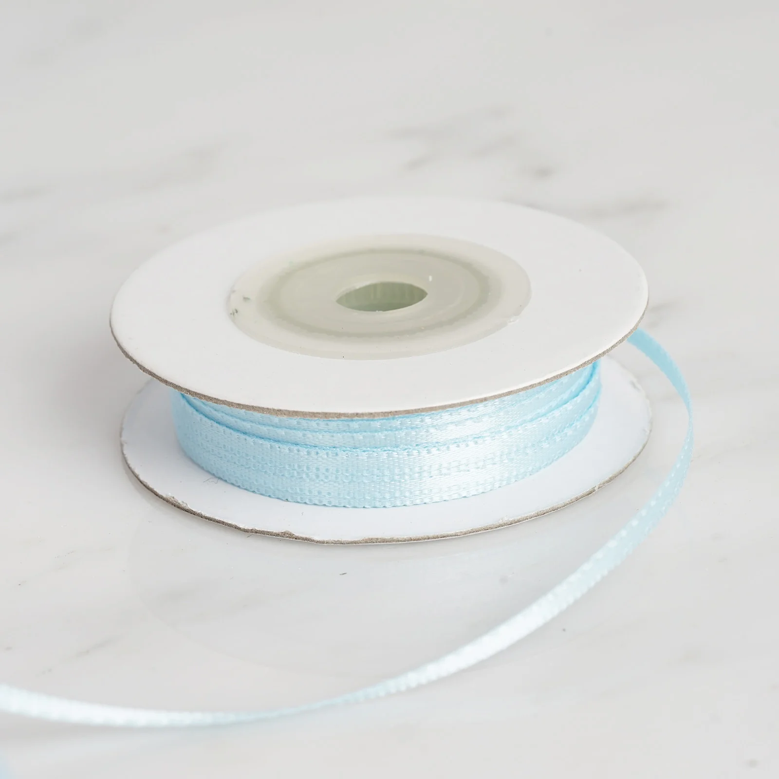 Blue Single Face Decorative Satin Ribbon 100 Yards 1/16"