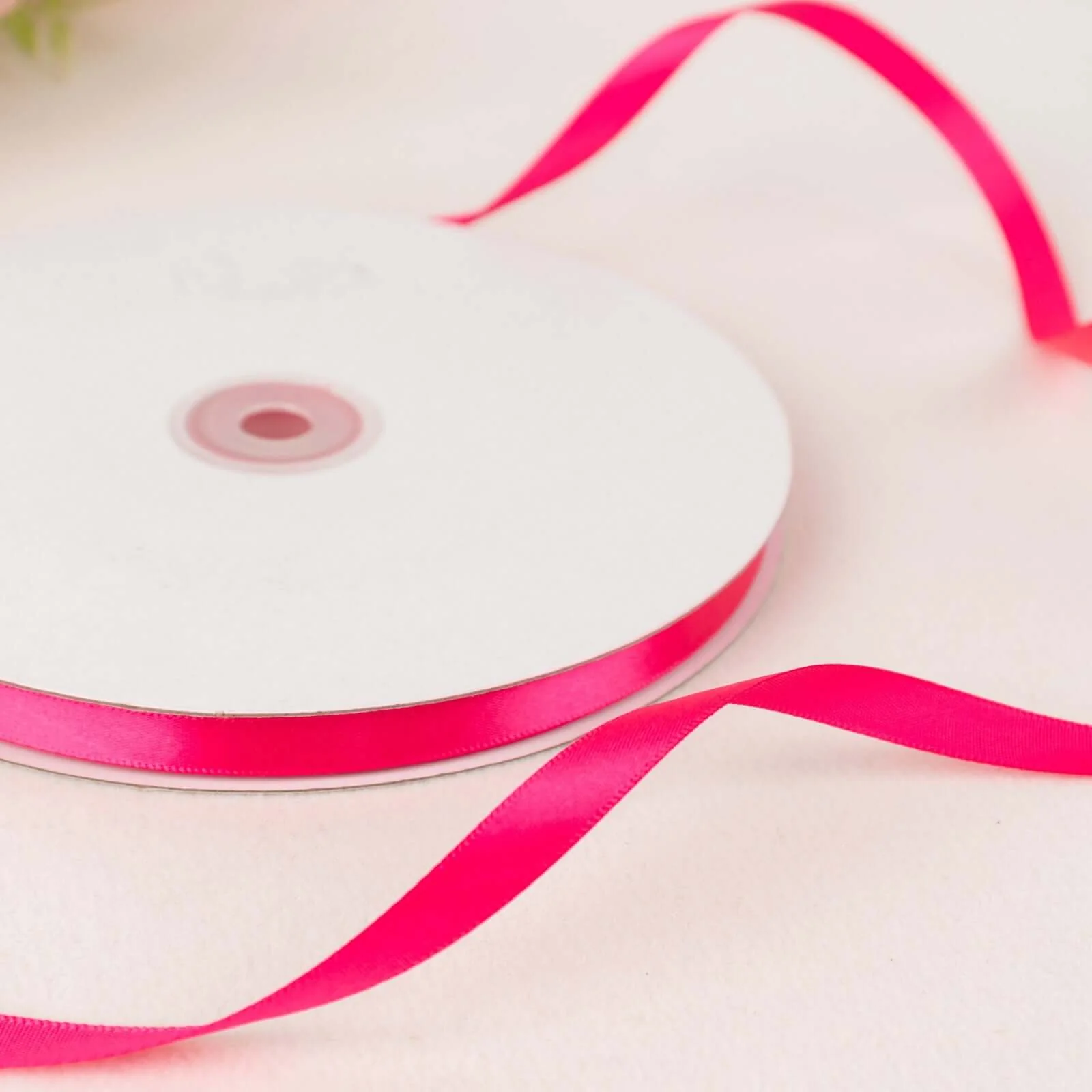 Fuchsia Single Face Decorative Satin Ribbon 100 Yards 3/8" - Image 5