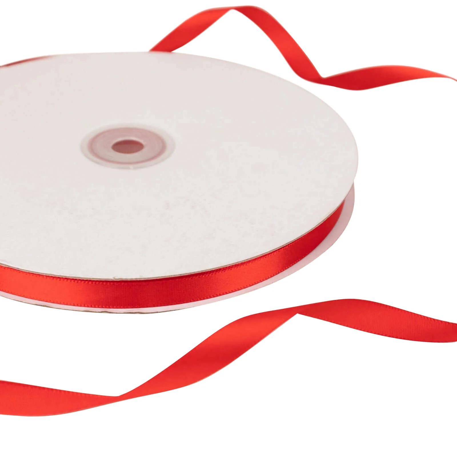 Red Single Face Decorative Satin Ribbon 100 Yards 3/8" - Image 7