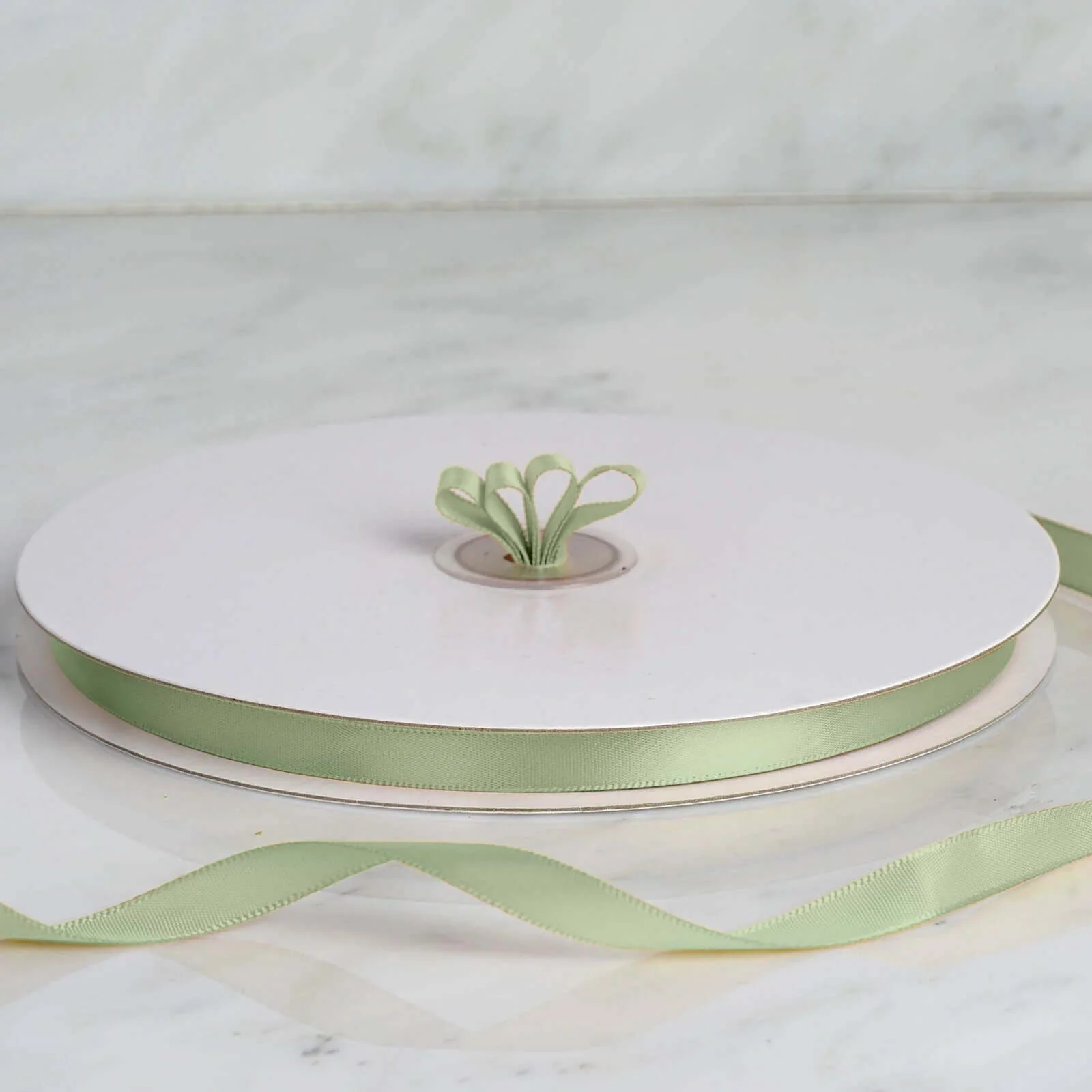 Sage Green Single Face Decorative Satin Ribbon 100 Yards 3/8" - Image 8