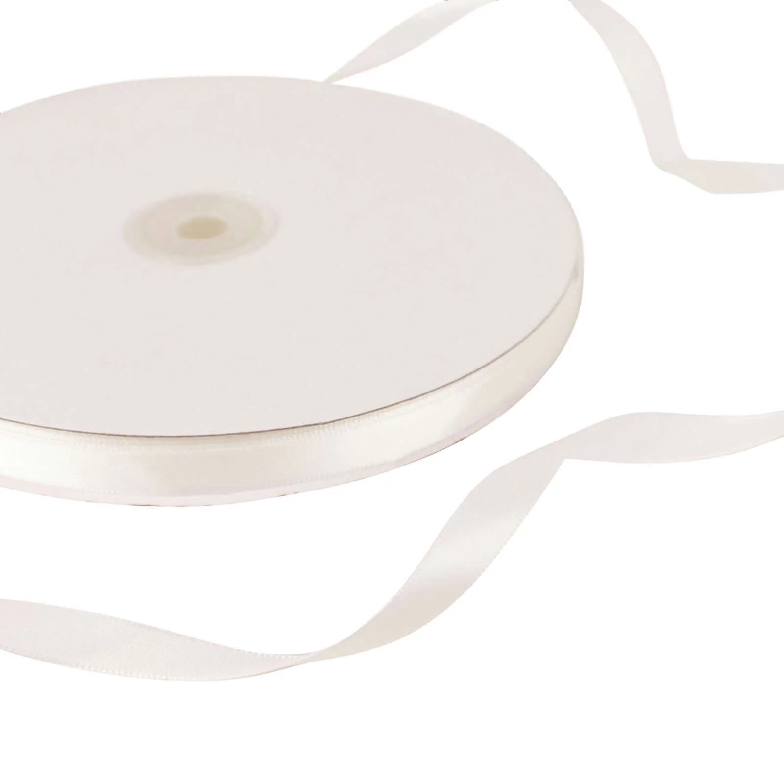 White Single Face Decorative Satin Ribbon 100 Yards 3/8" - Image 7