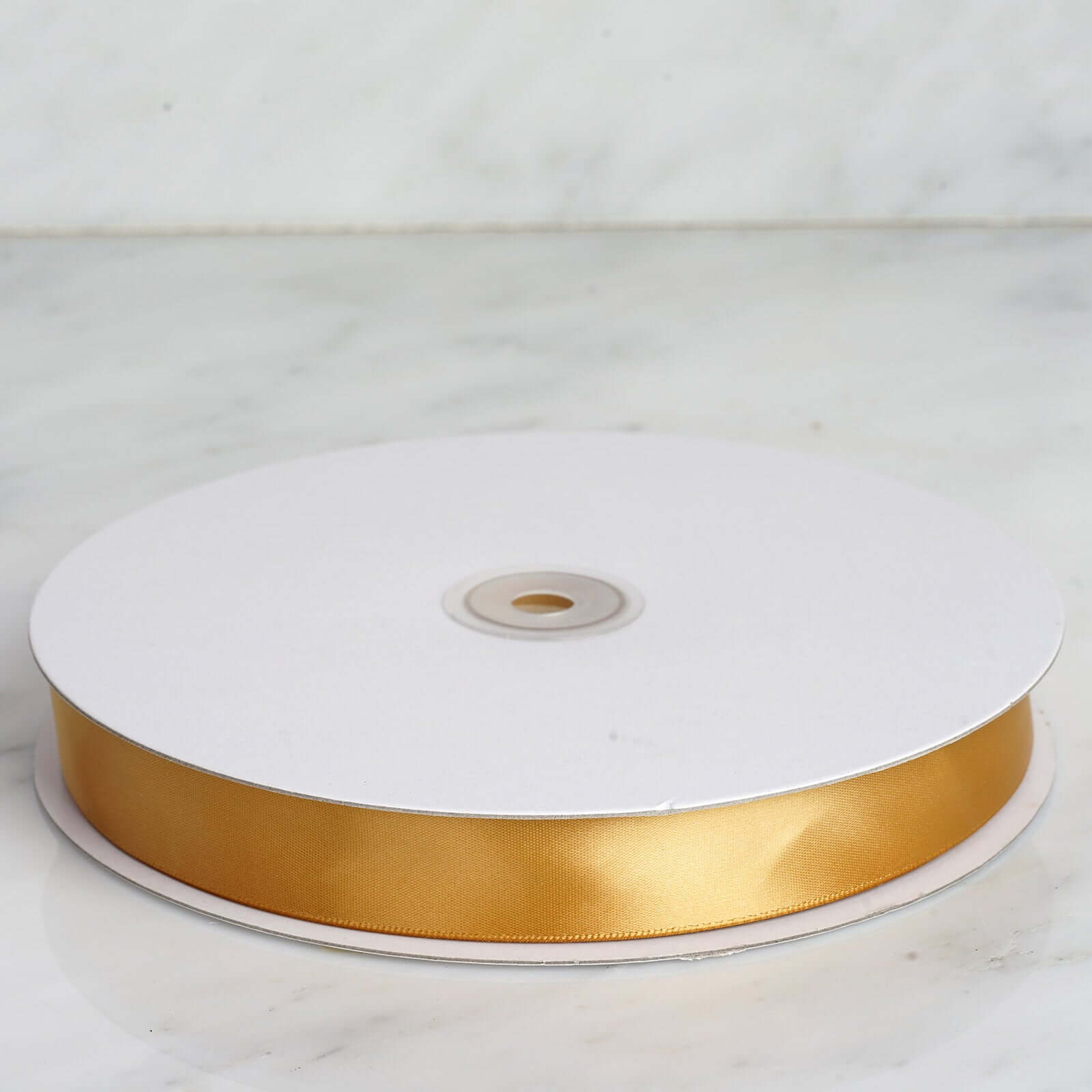 Gold Single Face Decorative Satin Ribbon 100 Yards 7/8" - Image 3