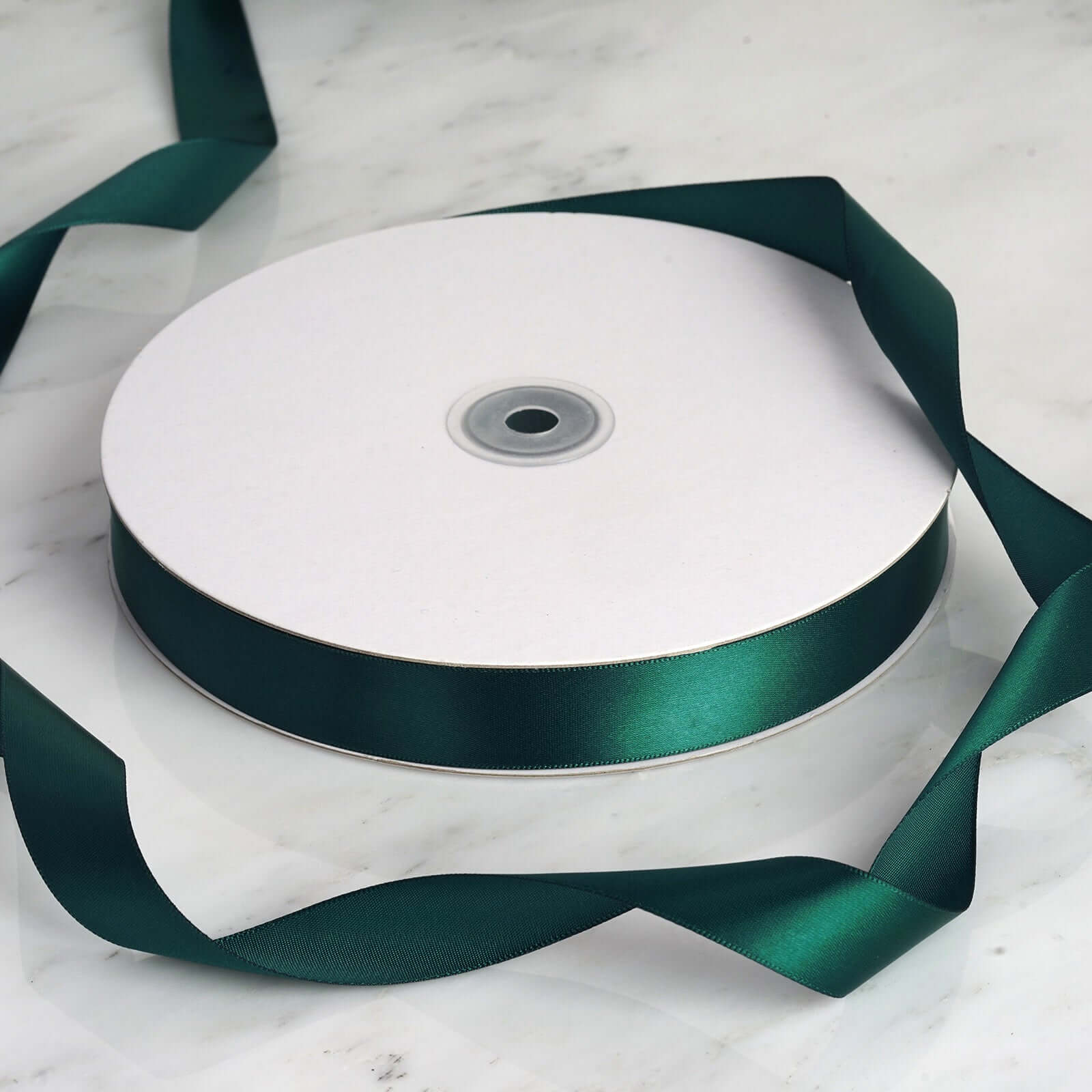Hunter Emerald Green Single Face Decorative Satin Ribbon 100 Yards 7/8" - Image 12