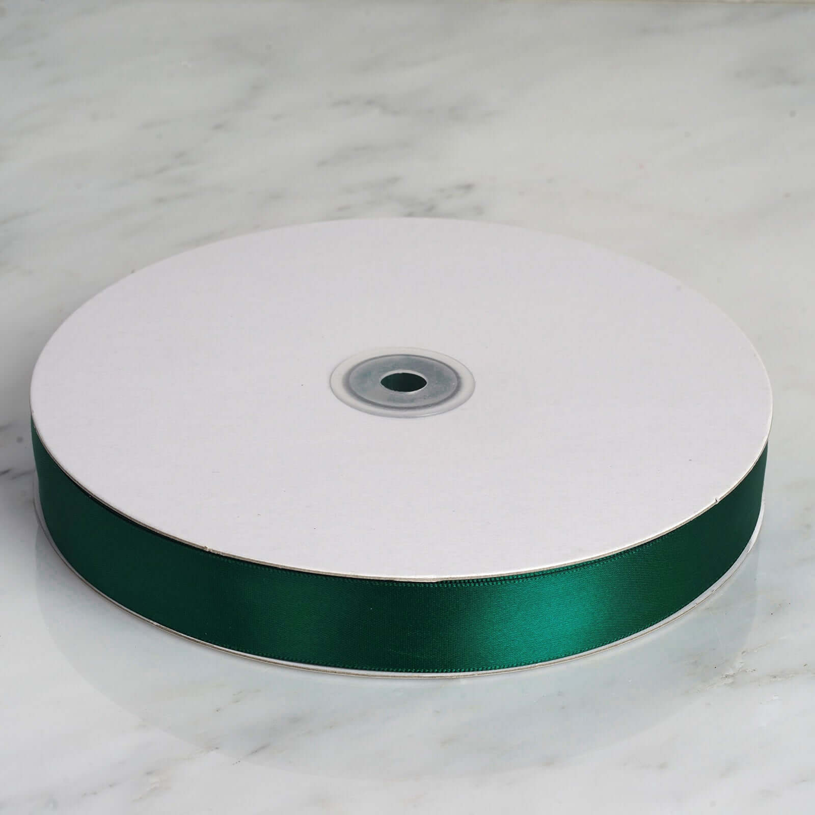 Hunter Emerald Green Single Face Decorative Satin Ribbon 100 Yards 7/8" - Image 3