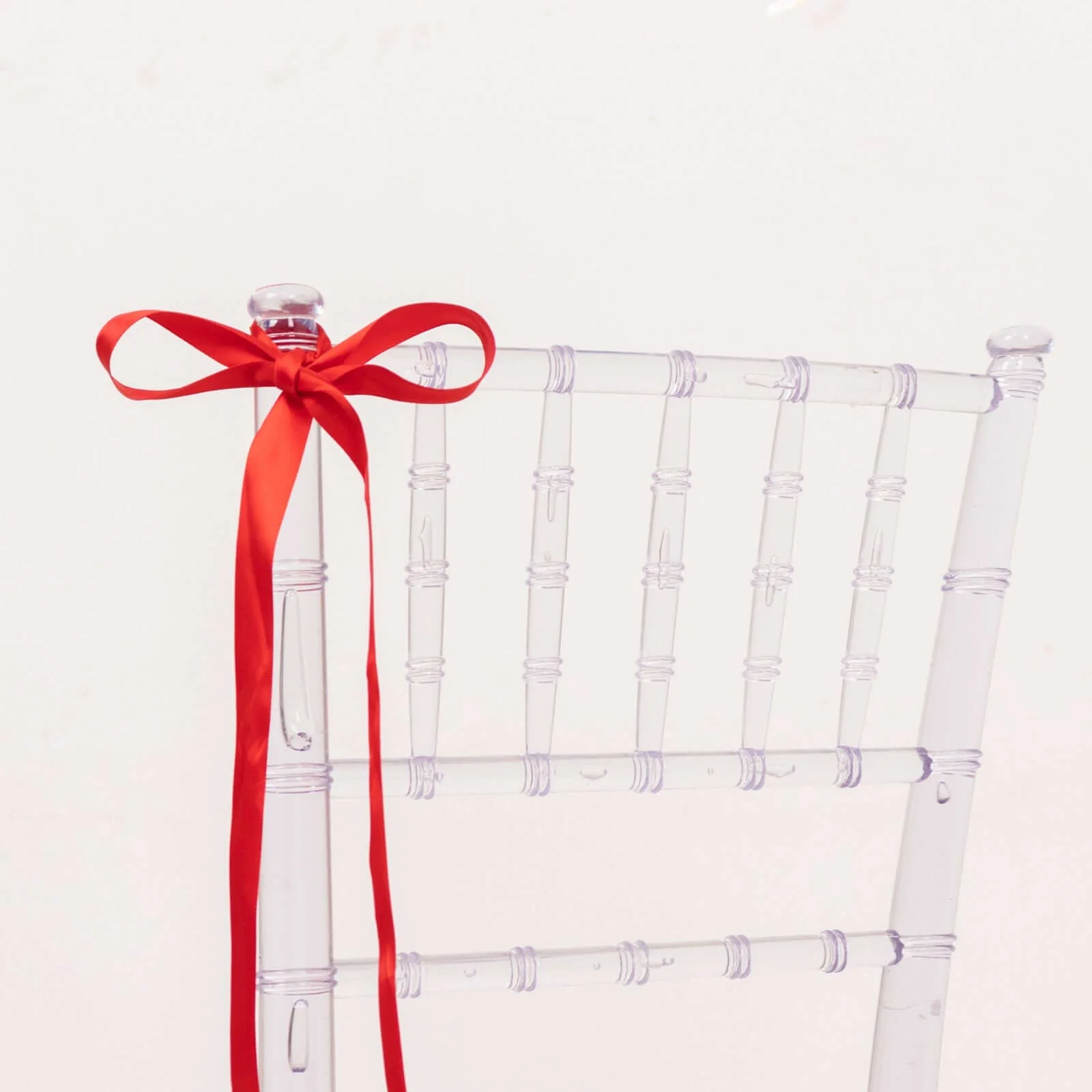 Red Single Face Decorative Satin Ribbon 100 Yards 7/8" - Image 2