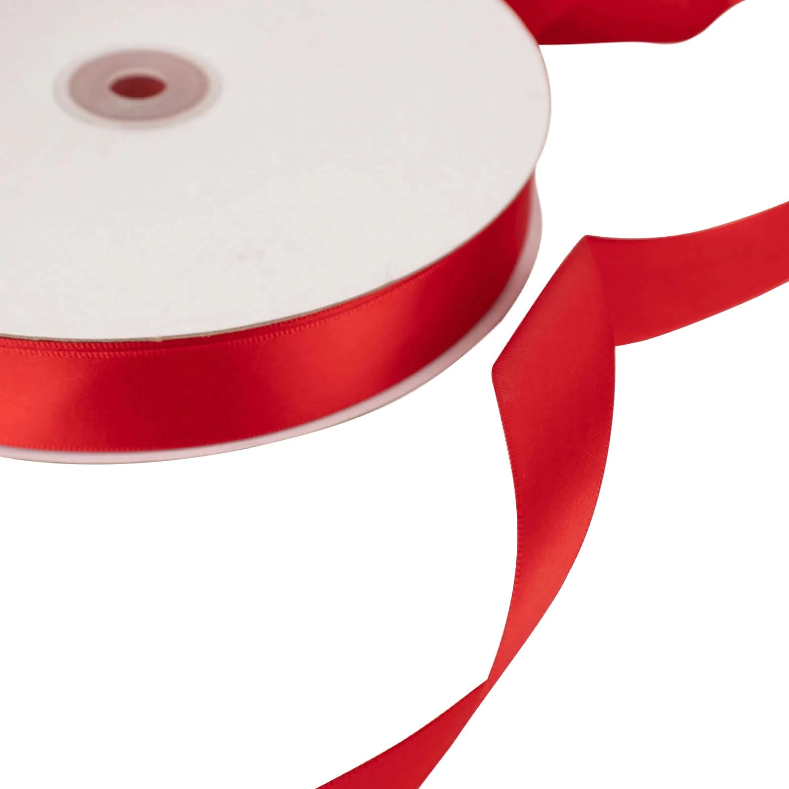 Red Single Face Decorative Satin Ribbon 100 Yards 7/8" - Image 7