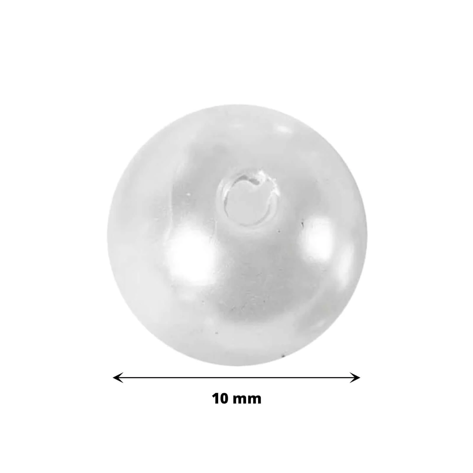 1000-Pack Faux Pearl Craft Beads 10mm Glossy White with Holes - Polished Beads for Vase Filler DIY Jewelry Craft Projects & Party Decor - Image 3
