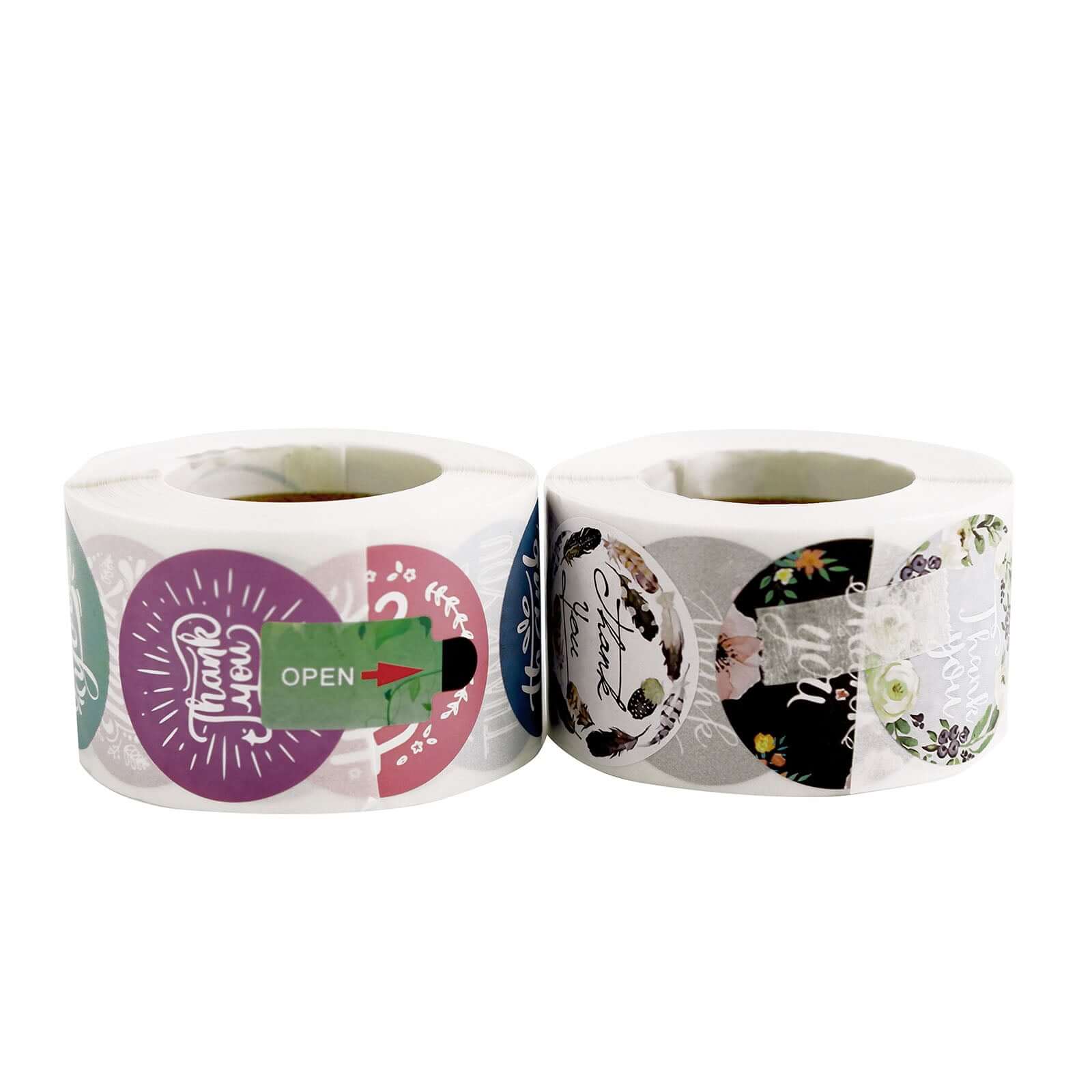 1000pcs Thank You Assorted Styles Sticker Rolls, Labels and Seals For DIY Envelope - Round 1.5" - Image 14