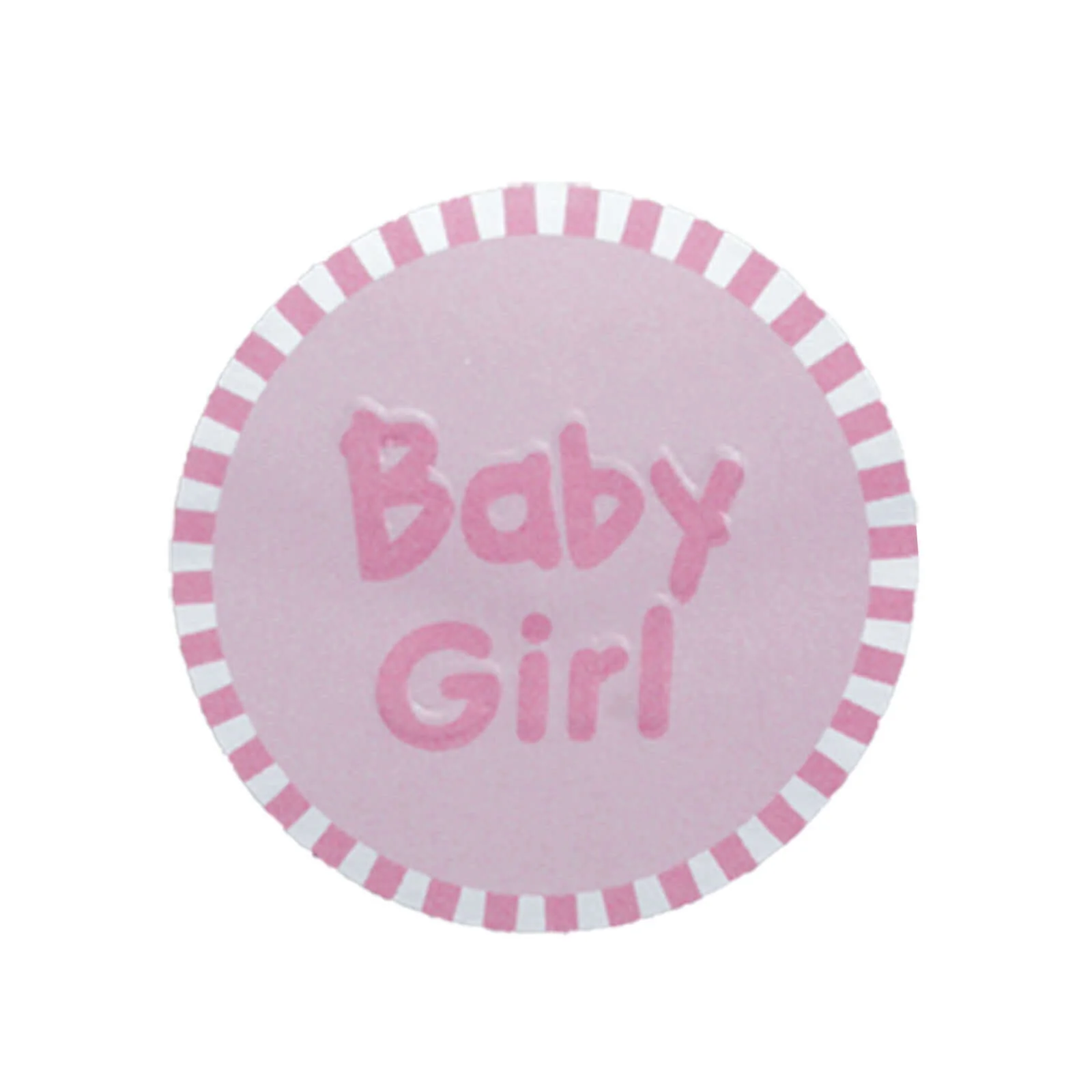 100pcs Round Pink Baby Girl Baby Shower Favor Envelope Stickers 1" - Image 6