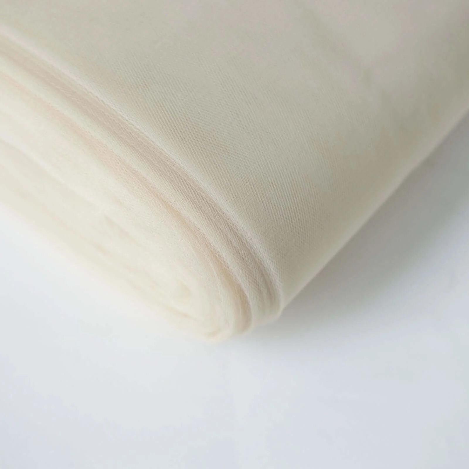 Beige Tulle Fabric Bolt, DIY Craft Fabric Roll 108"x50 Yards - Image 2
