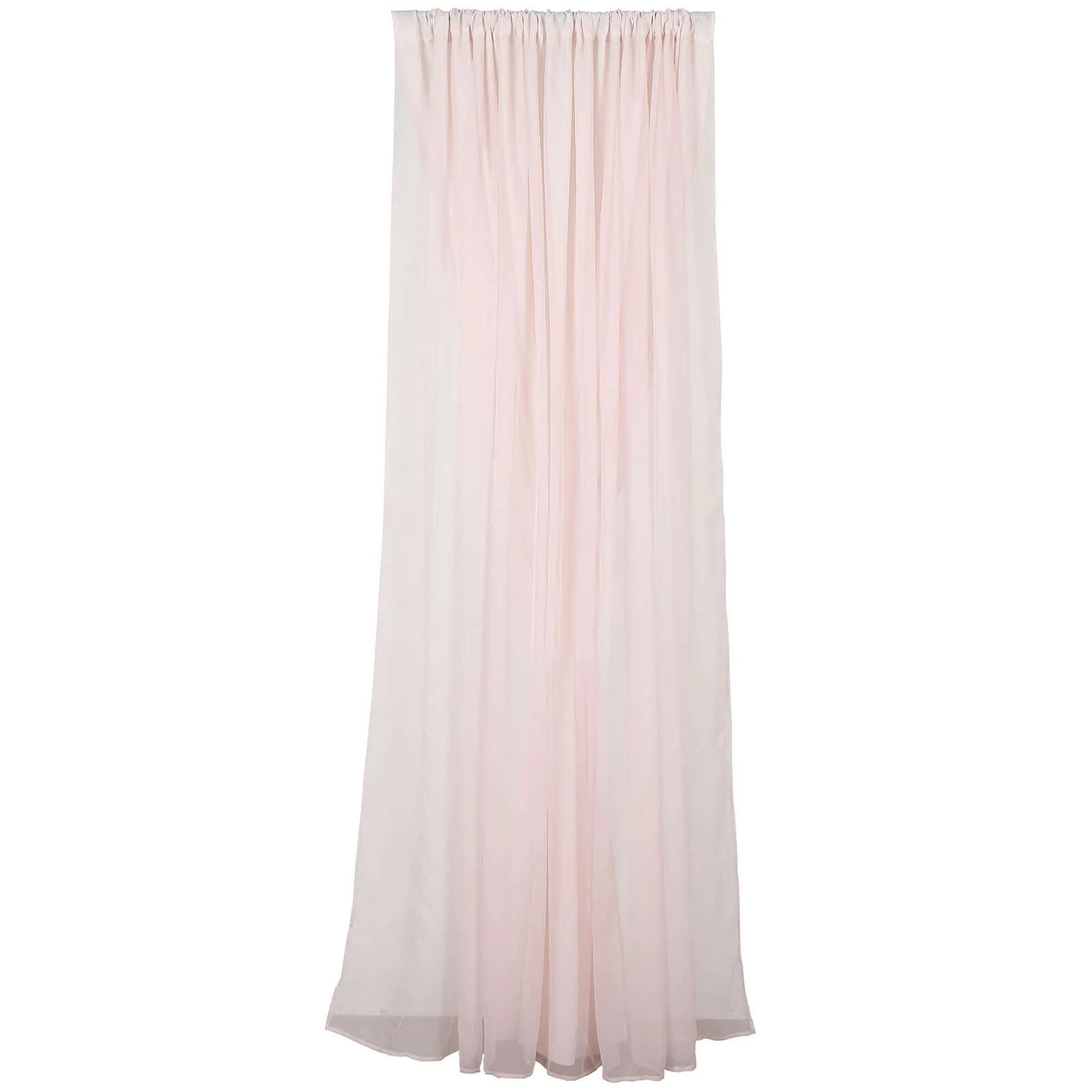 Blush Chiffon Polyester Backdrop Drape Curtain, Dual Layer Event Divider Panel with Rod Pockets - 10ftx10ft - Image 7