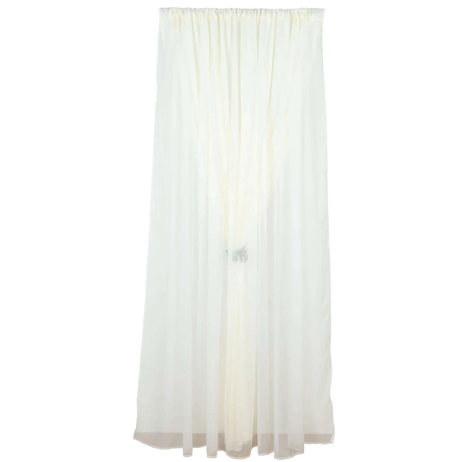 Ivory Chiffon Polyester Backdrop Drape Curtain, Dual Layer Event Divider Panel with Rod Pockets - 10ftx10ft - Image 6