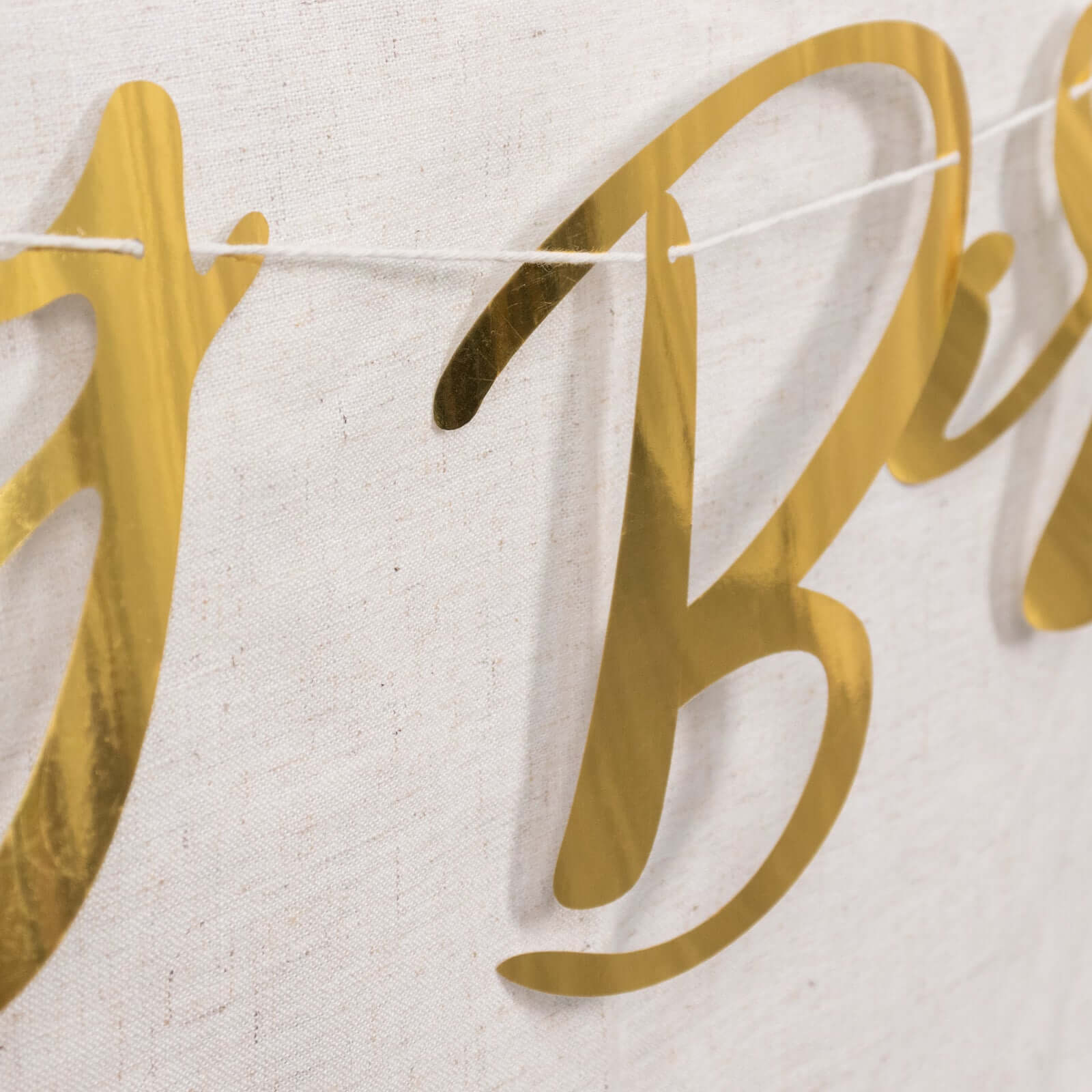 Pre-Strung Metallic Gold Foil "Happy Birthday" Banner, Party Photo Backdrop Hanging Garland 250 GSM 10ft - Image 11