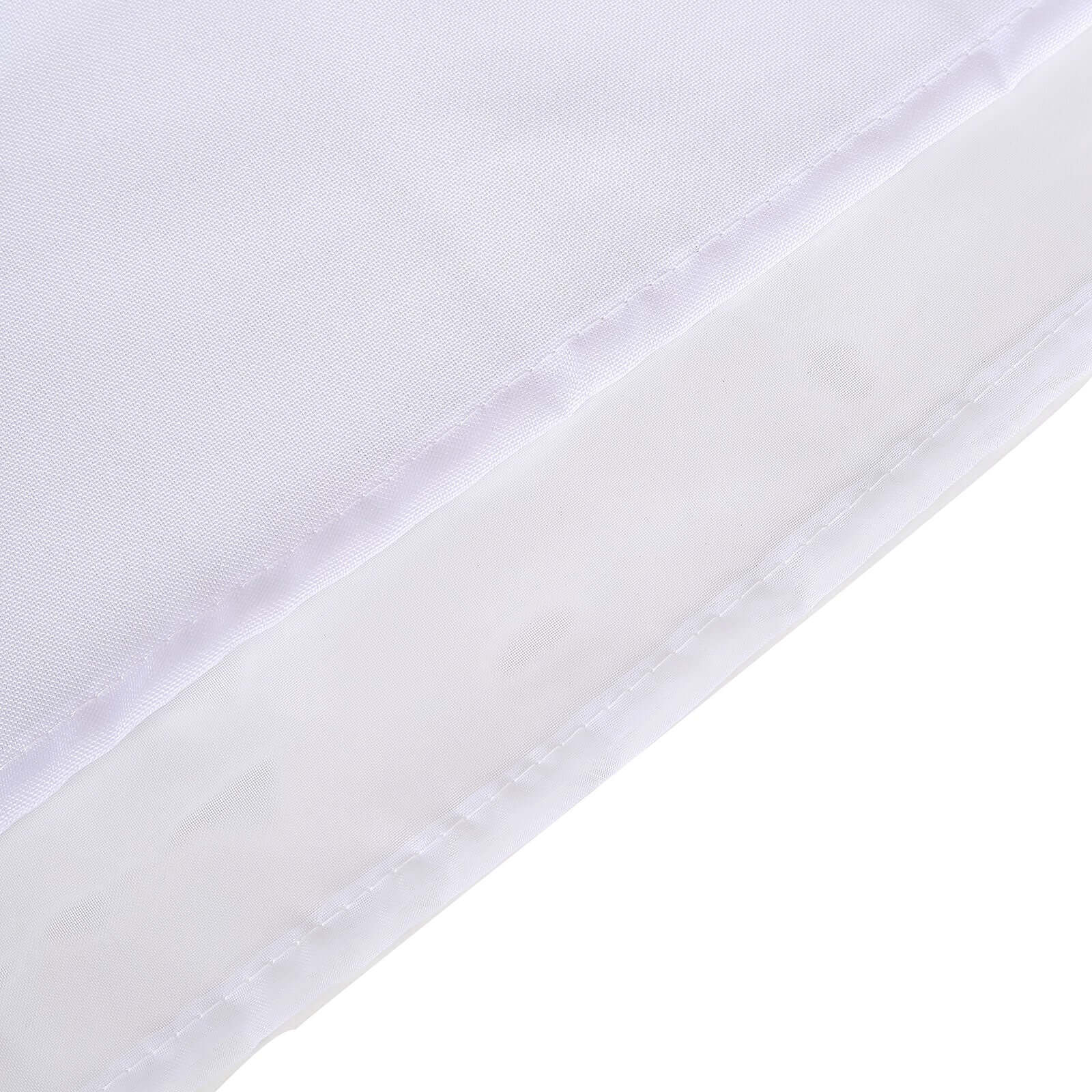 White Chiffon Polyester Backdrop Drape Curtain, Dual Layer Event Divider Panel with Rod Pockets - 10ftx10ft - Image 8