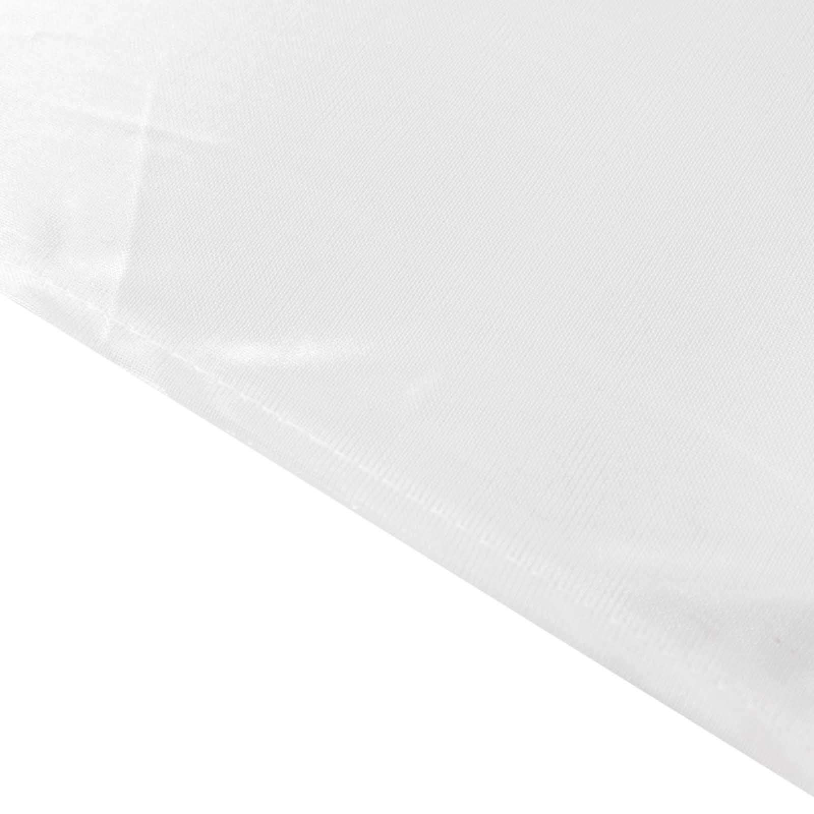 White Double Drape Pleated Satin Divider Backdrop Curtain Panel, Glossy Photo Booth Event Drapes - 10ftx10ft - Image 5