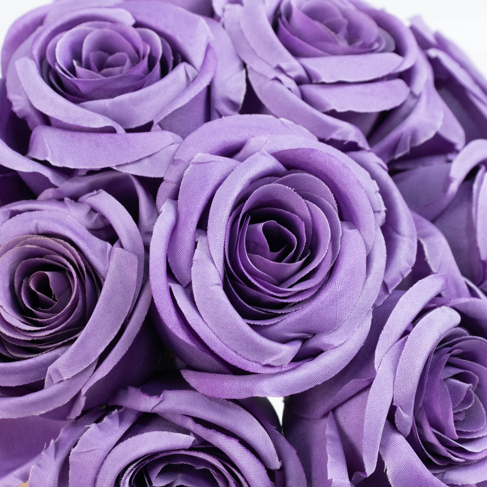 10 Pcs Purple Silk Roses - Realistic 12" Artificial Flowers for Arrangements & Bouquets - Image 7
