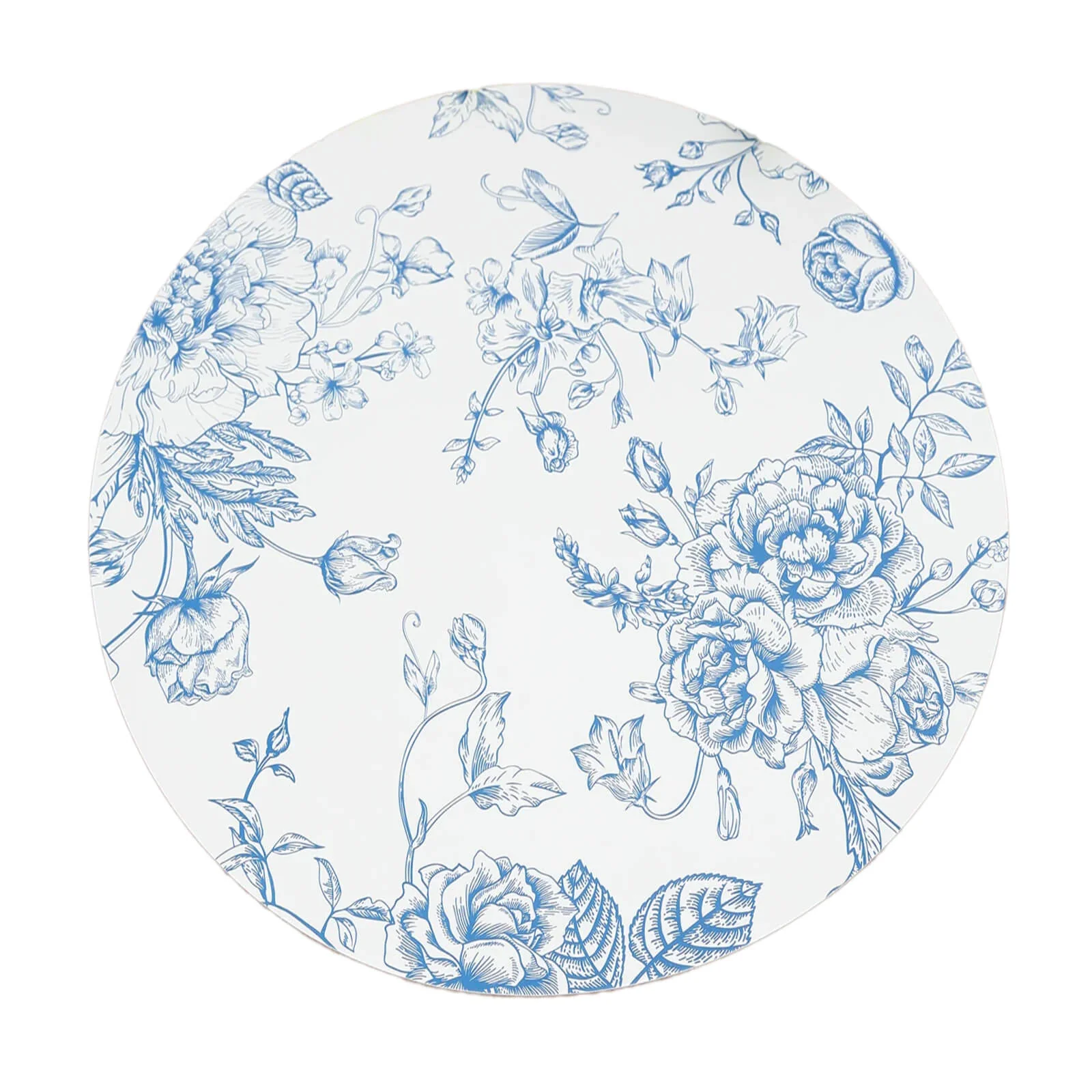10-Pack Disposable Table Placemats in French Toile Print 13" in Matte White/Blue - Classy Cardboard Placemats for Dinner Parties & Banquets - Image 11