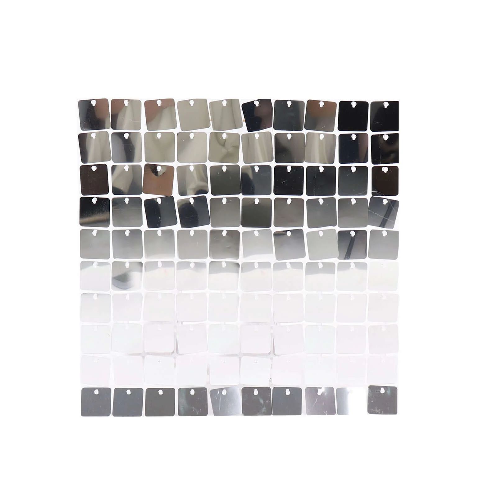 Ritzy Silver Square Sequin Shimmer Wall Photo Backdrop Panels, Party Active Spangle Wall Art Décor 10 Panels 10sq.ft - Image 6