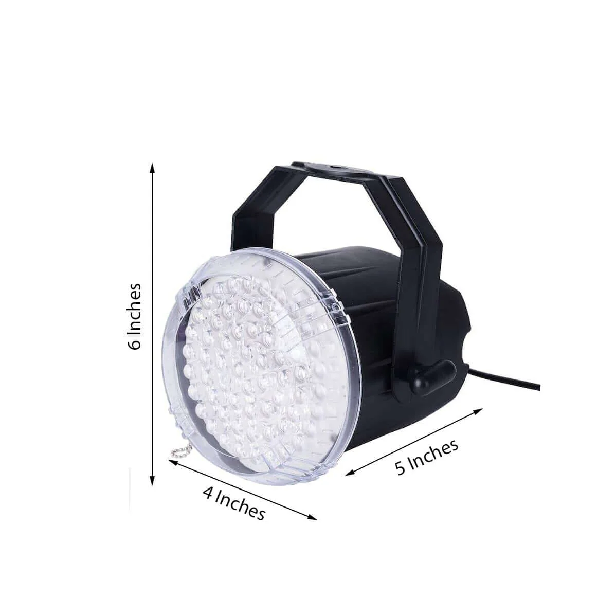 White 62 LED Stage Backdrop Uplight, Bright Strobe Spotlight With Brackets 10W - Image 3
