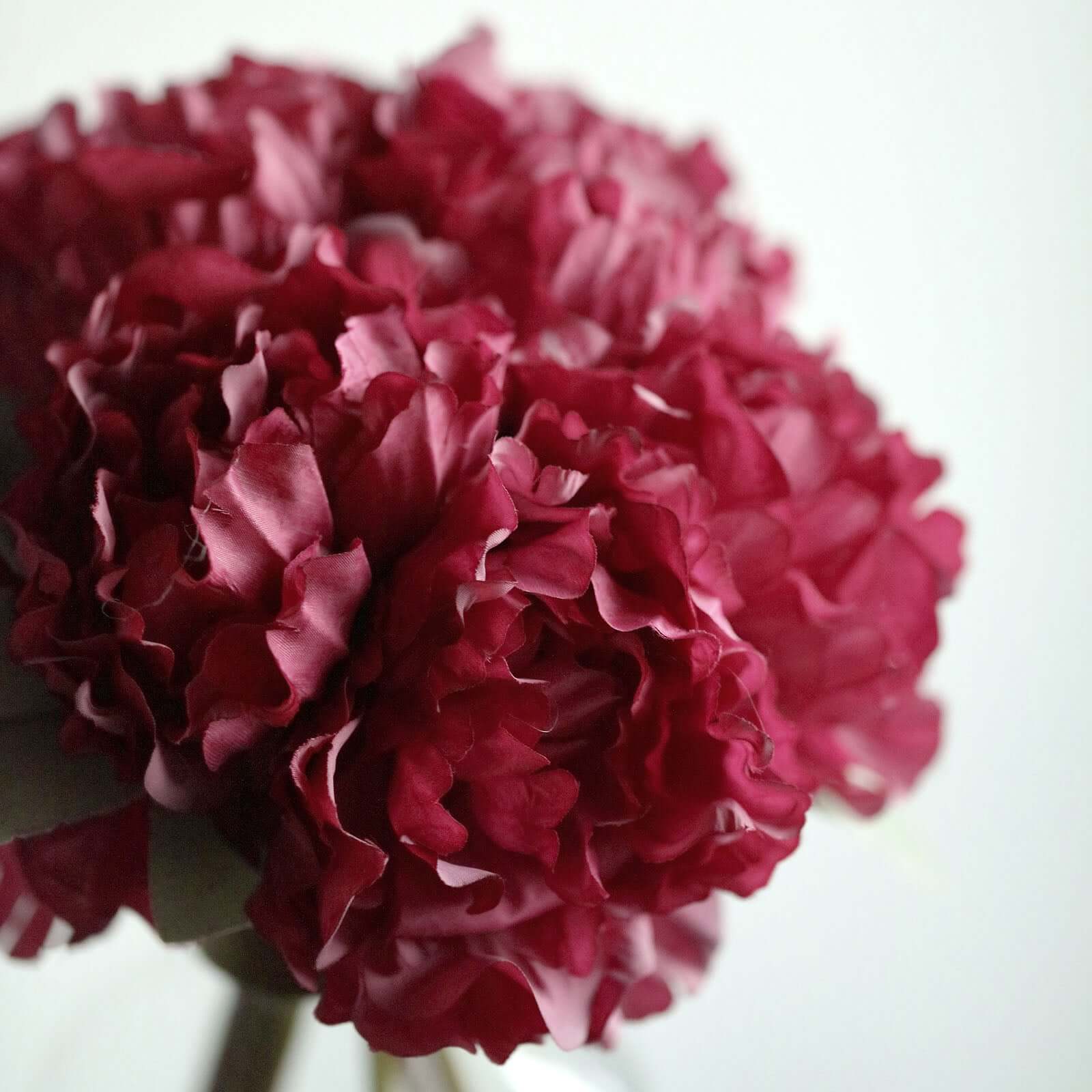 Mulberry Real Touch Artificial Silk Peonies Flower Bouquet 11" - Image 8