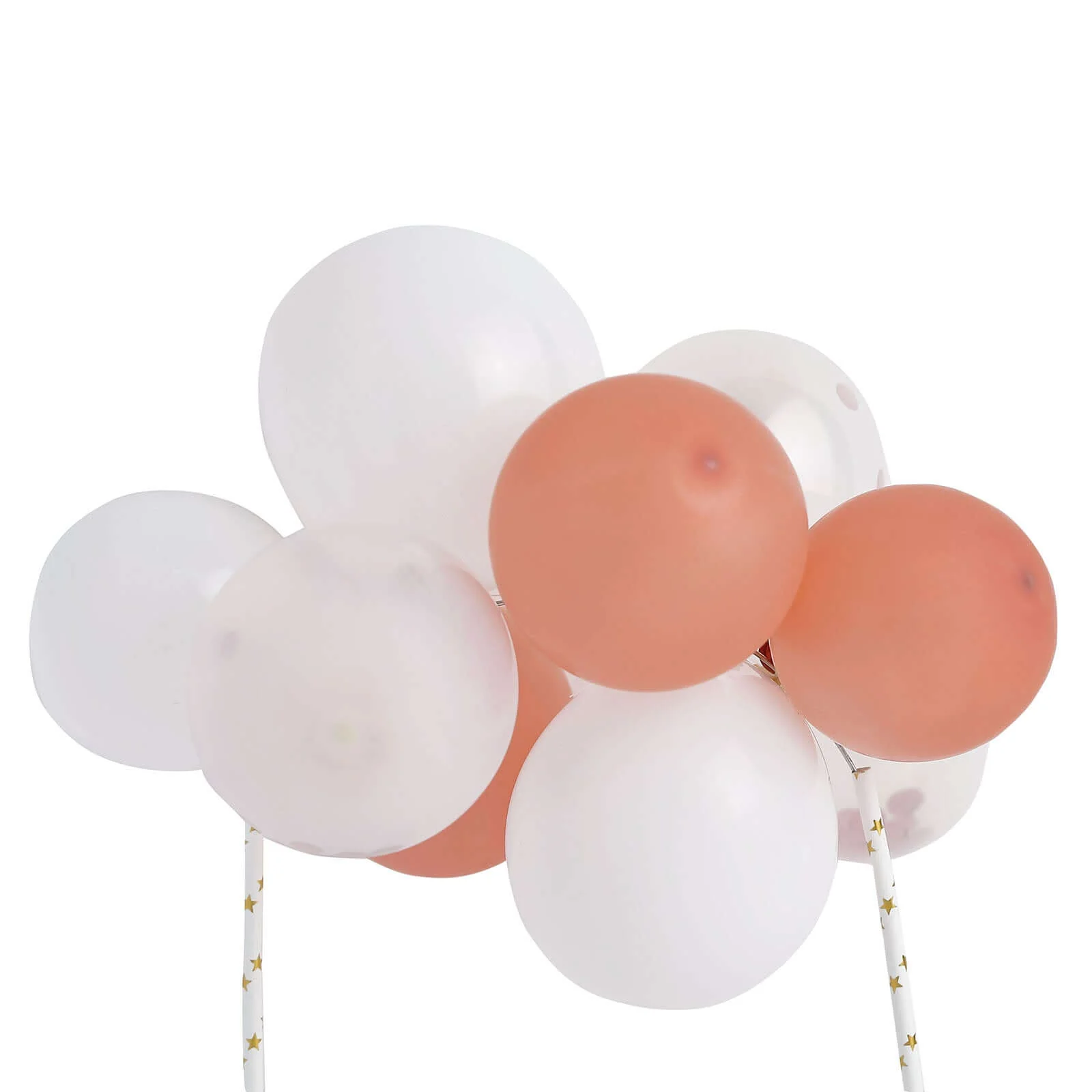 11 Pcs Confetti Balloon Cake Topper Clear, Rose Gold and White - Vibrant Clustered Mini Garland Cake Inserts for DIY Party Decorations - Image 7