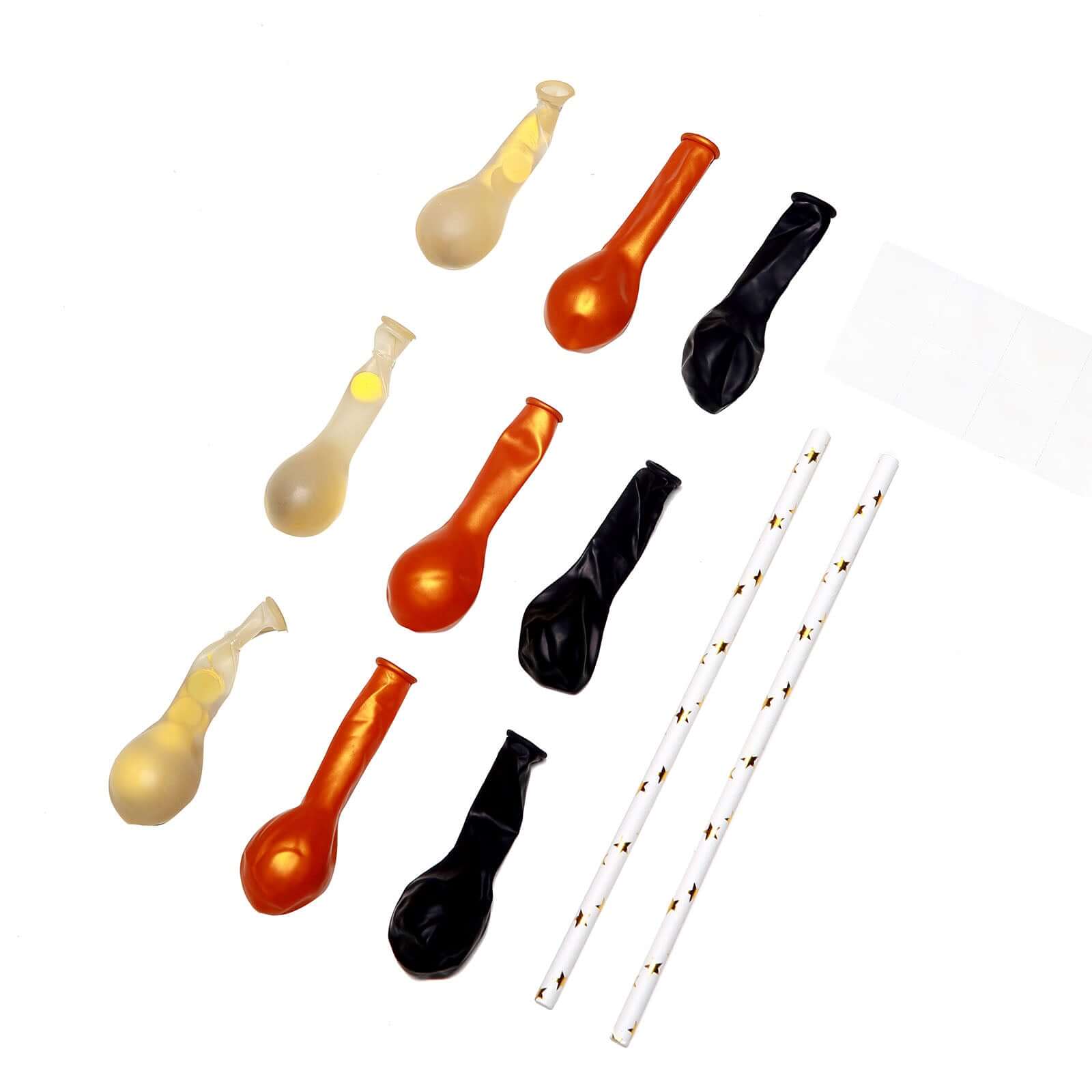 11 Pcs Confetti Balloon Cake Topper Kit Clear, Gold and Navy Blue - Vibrant Clustered Mini Garland Cake Inserts for DIY Party Decorations - Image 11