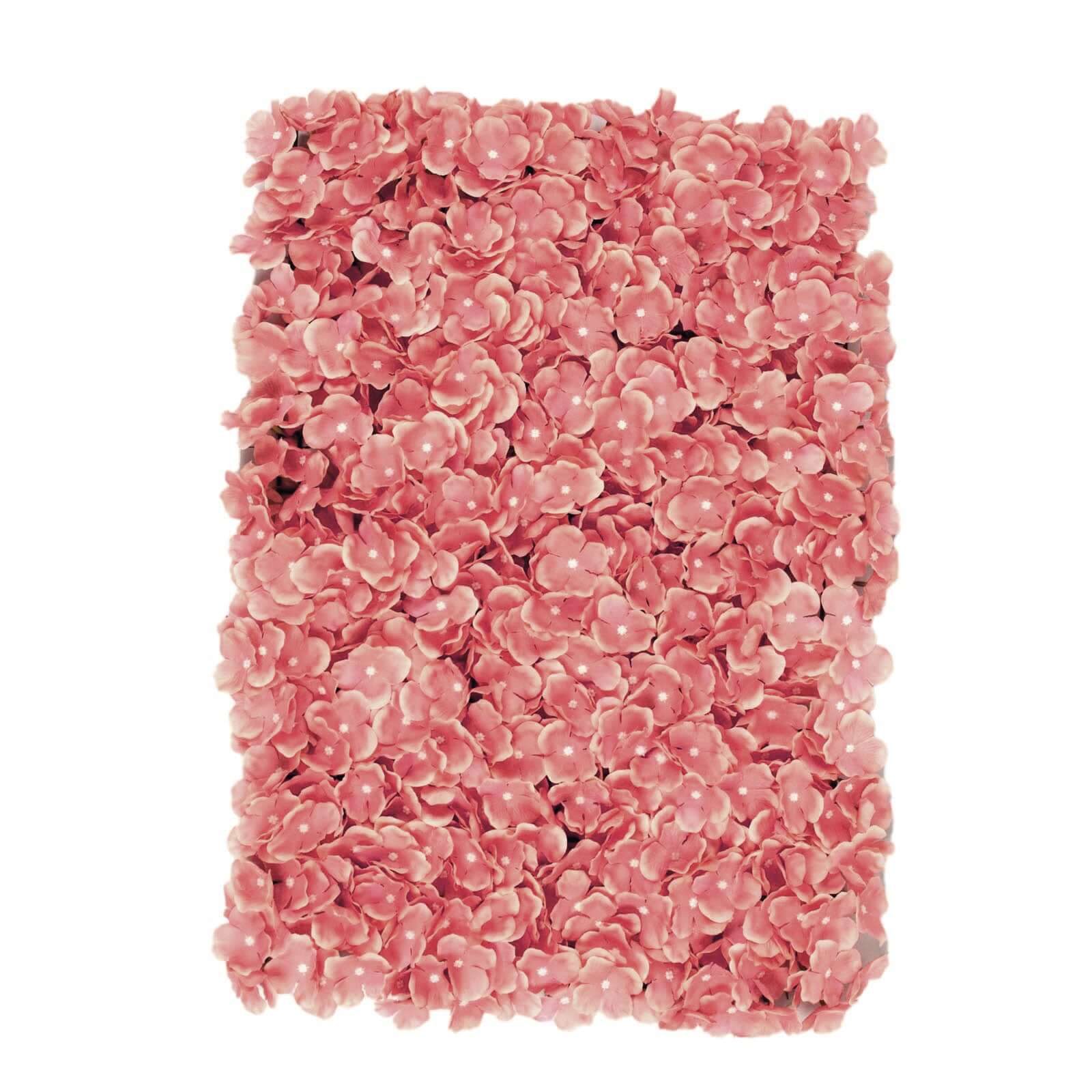 Dusty Rose UV Protected Hydrangea Flower Wall Mat Backdrop - 4 Artificial Panels 11 Sq ft. - Image 7