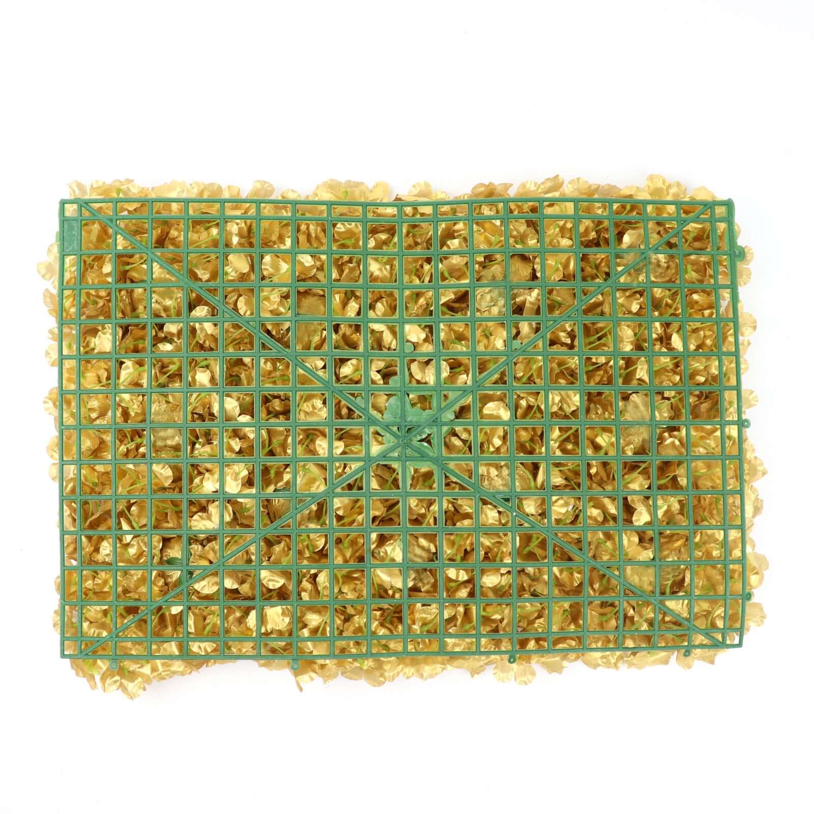 Gold UV Protected Hydrangea Flower Wall Mat Backdrop 4 Artificial Panels 11 Sq ft. - Image 8