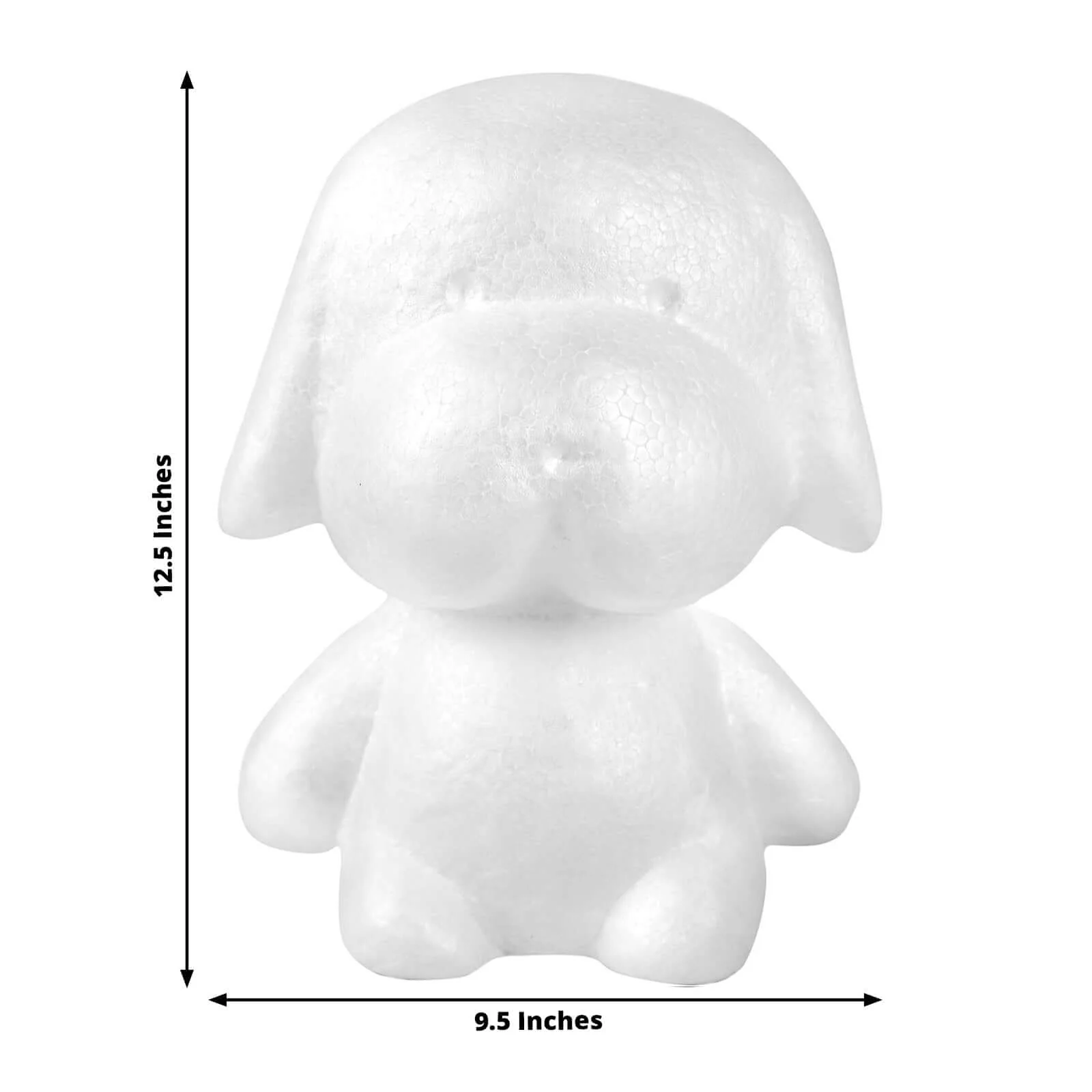 DIY White 3D Modeling StyroFoam Puppy, Polystyrene Craft Foam Animal 12.5" - Image 3