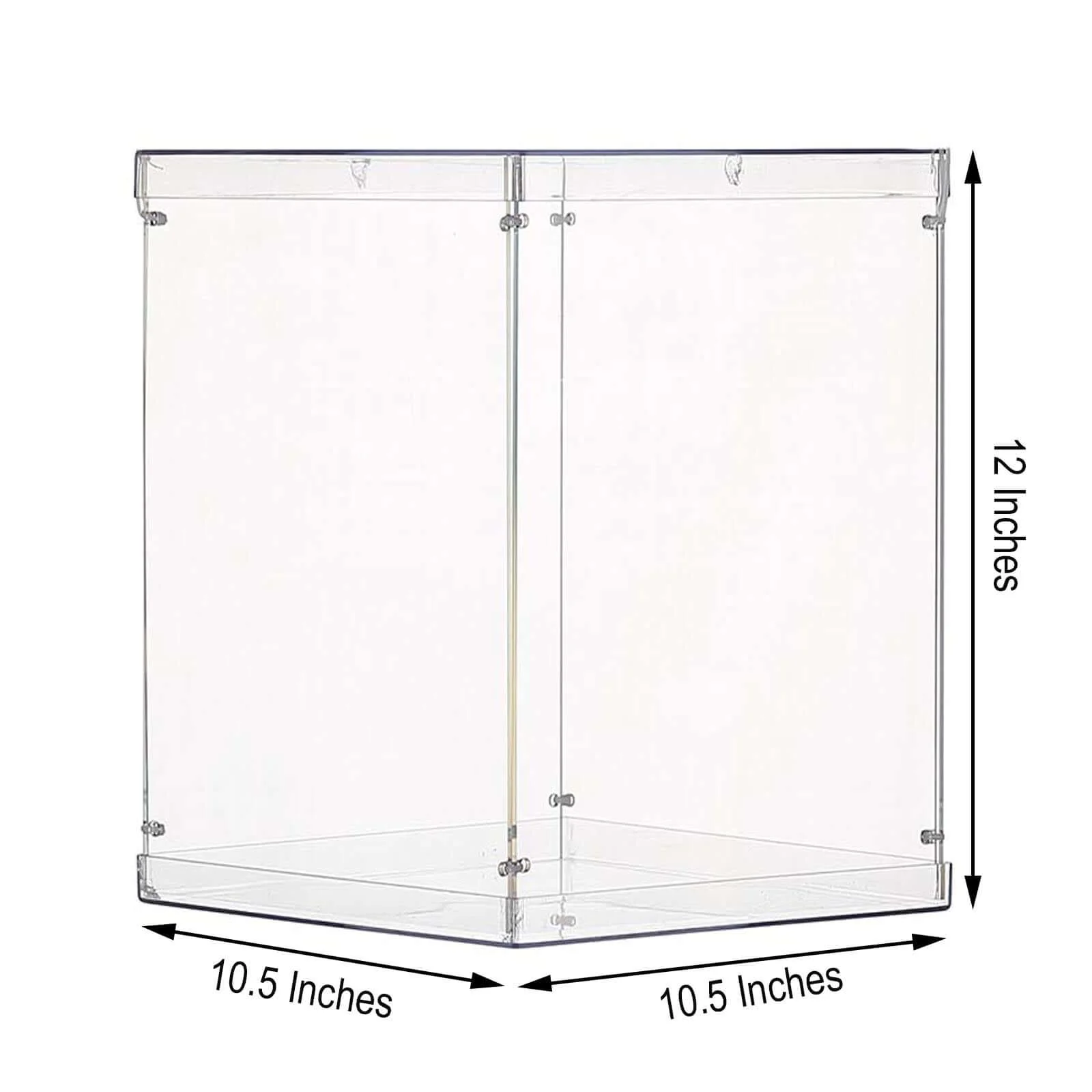 Clear Acrylic Pedestal Riser, Transparent Display Box with Interchangeable Lid and Base 12" - Image 3
