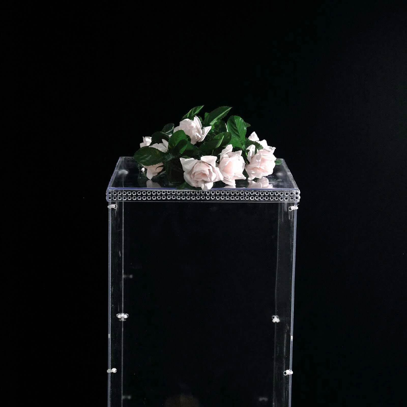 Clear Acrylic Pedestal Riser, Transparent Display Box with Interchangeable Lid and Base 12" - Image 7