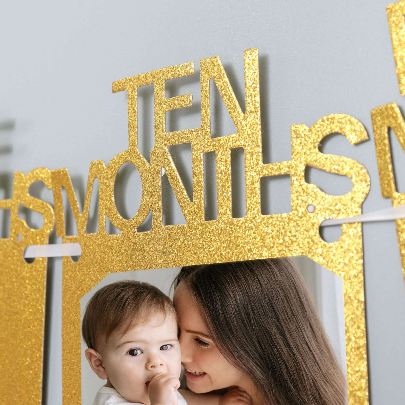 12 Month Milestone 1st Birthday Party Photo Backdrop Hanging Banner, Baby Photo Garland Banner 5.5ft - Image 12